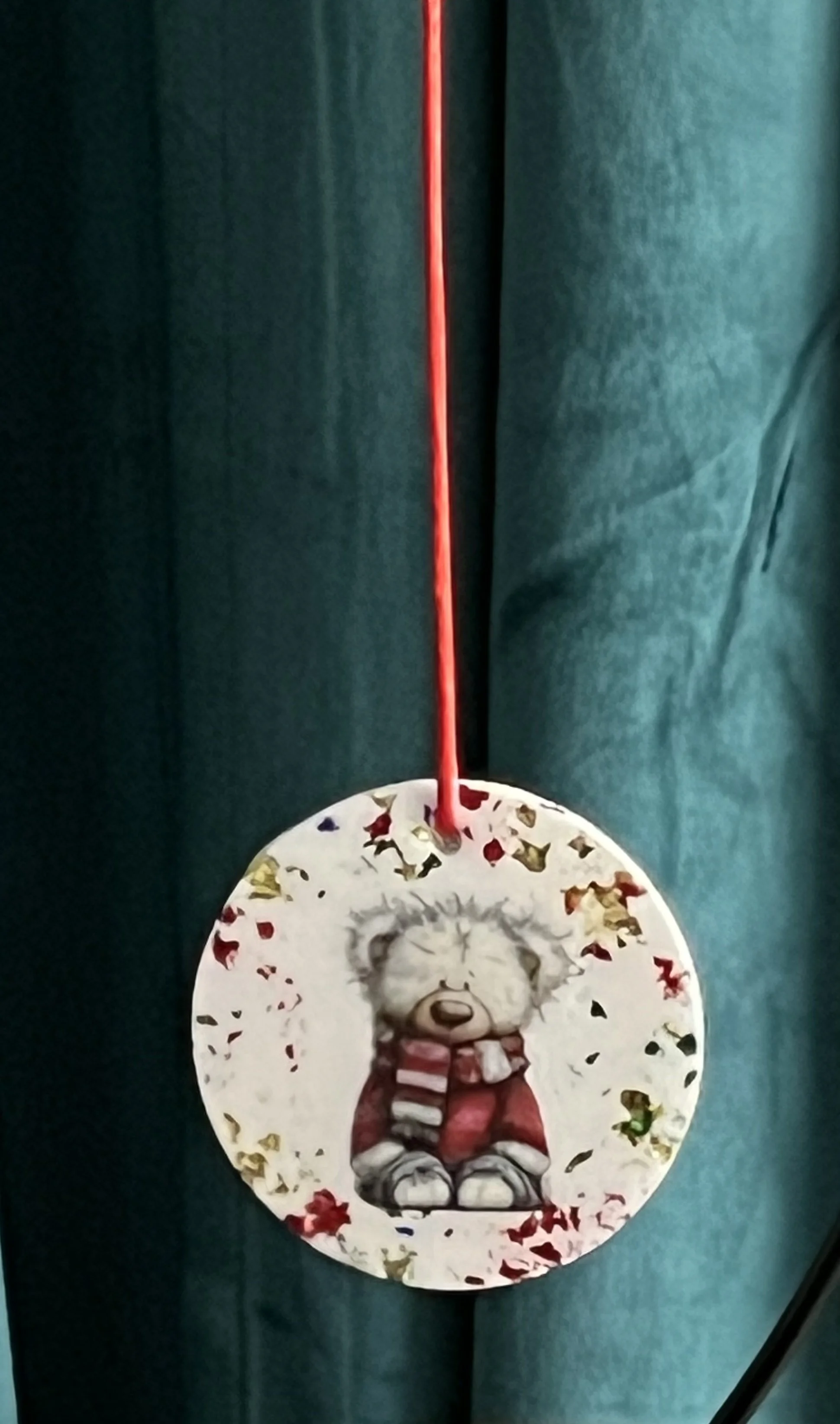 Festive Teddy Bear Ornament