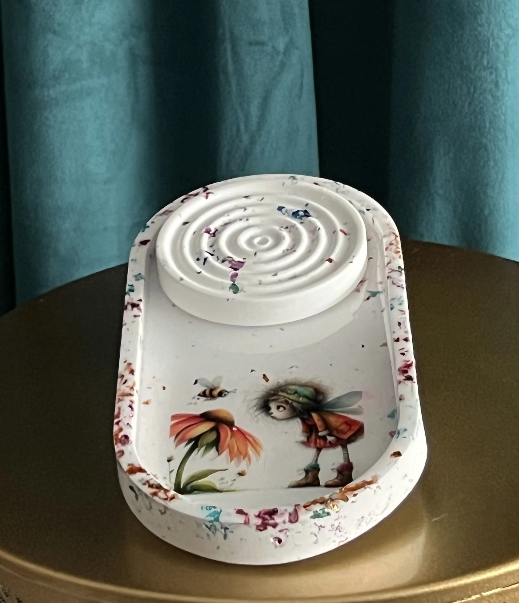 Whimsical Fairy Art Incense Burner and Tray