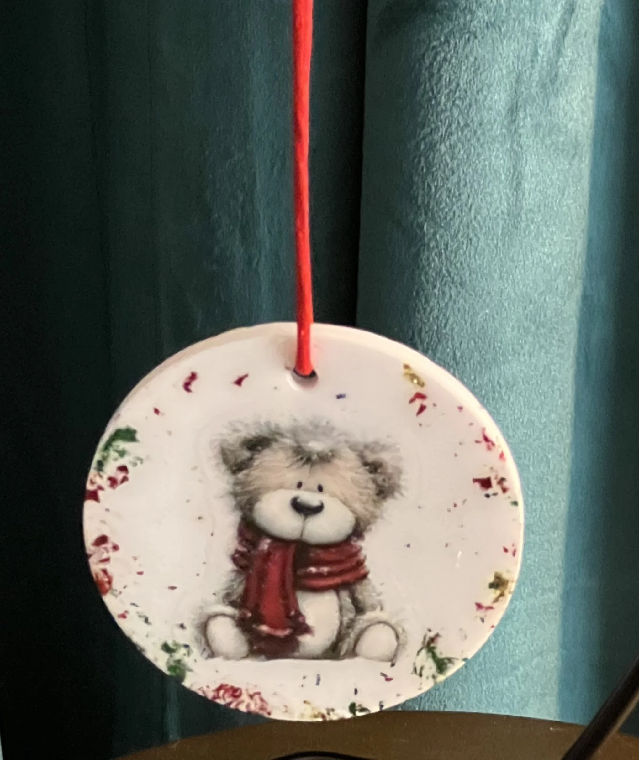 Charming Teddy Bear Holiday Ornament
