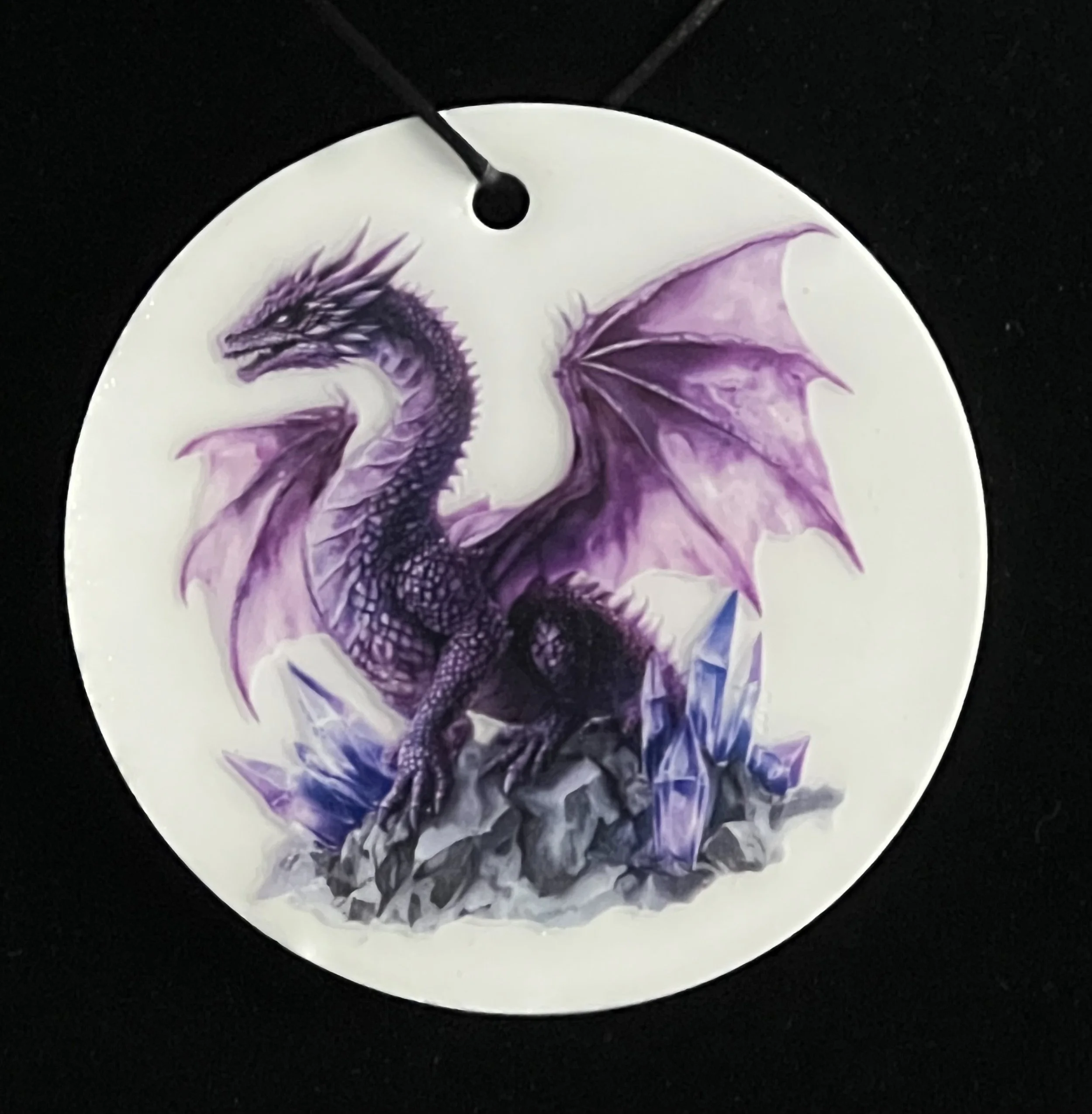Enchanted Purple Dragon Ornament
