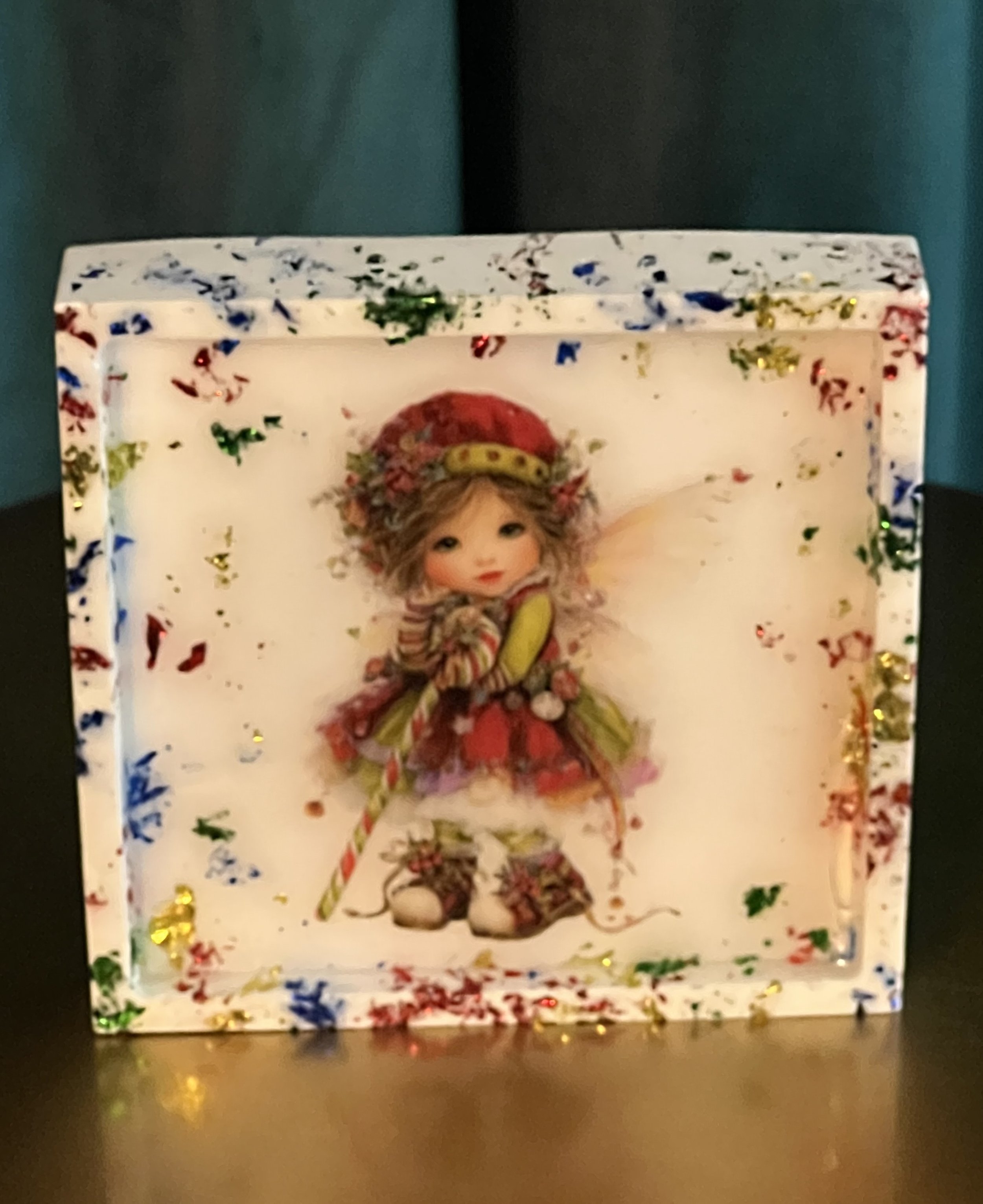 Enchanting Holiday Sparkle Fairy Art Block