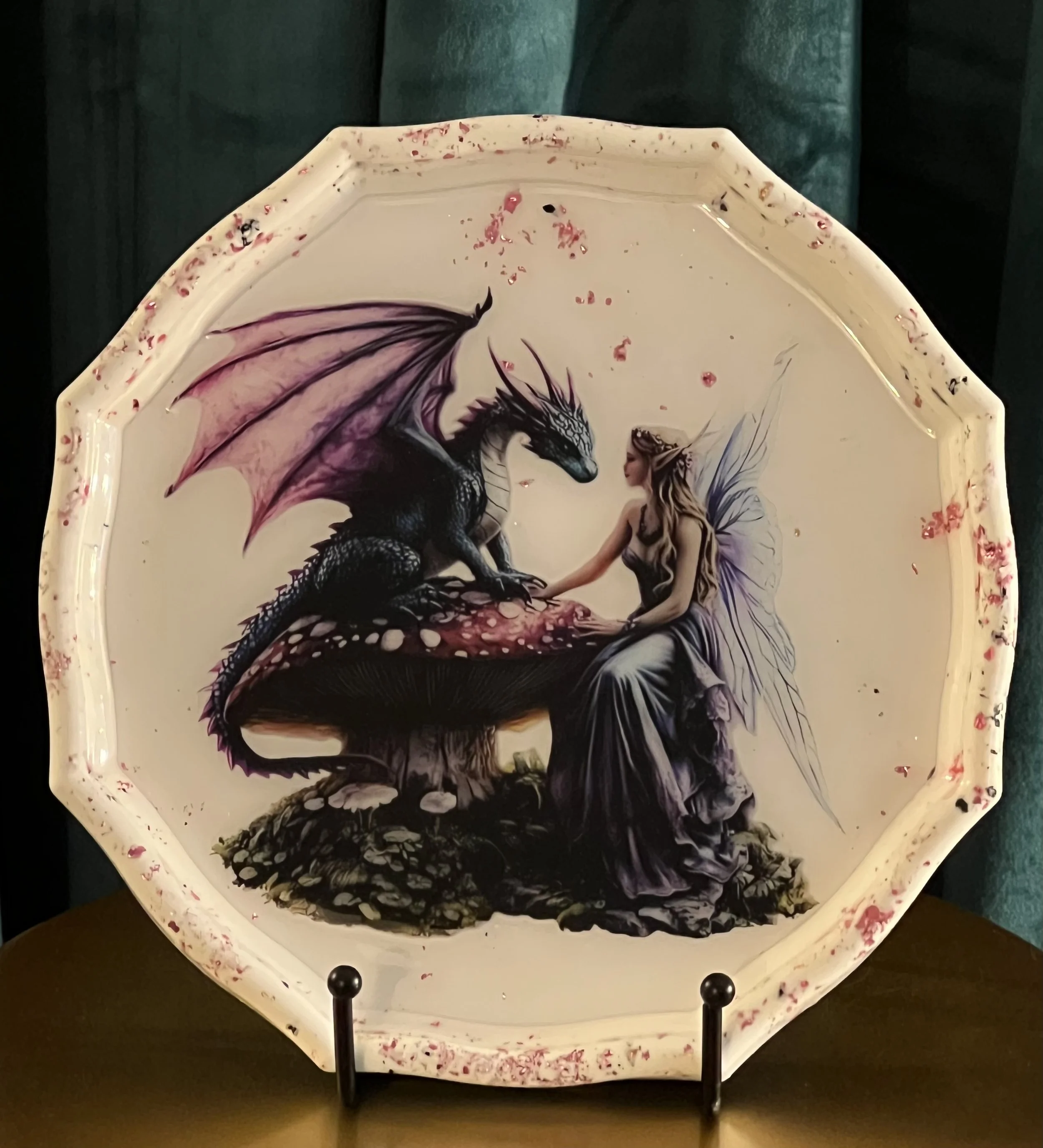 Enchanted Forest Dragon & Fairy Decorative Tray
