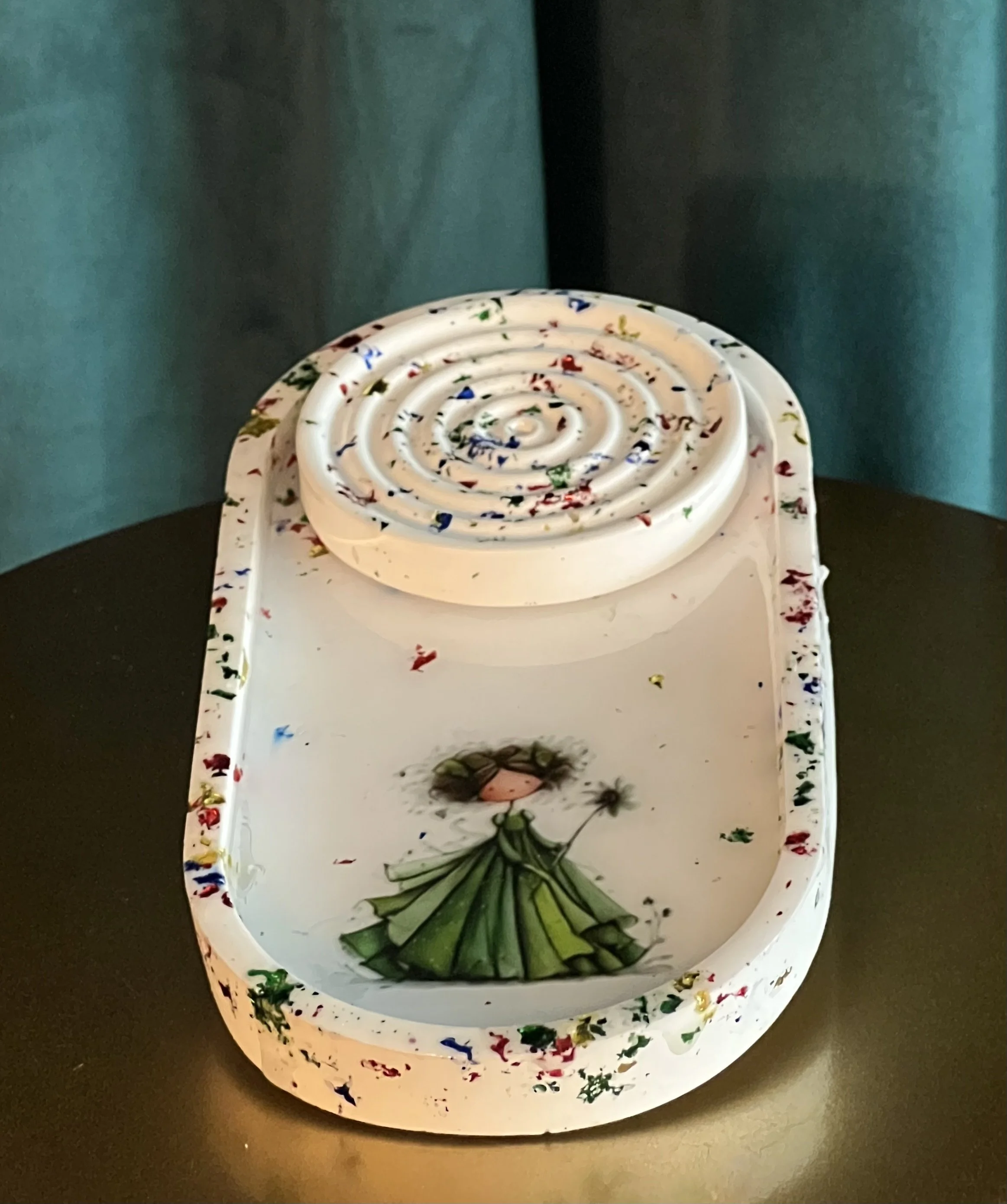 Whimsical Fairy Holiday Incense Burner and Tray