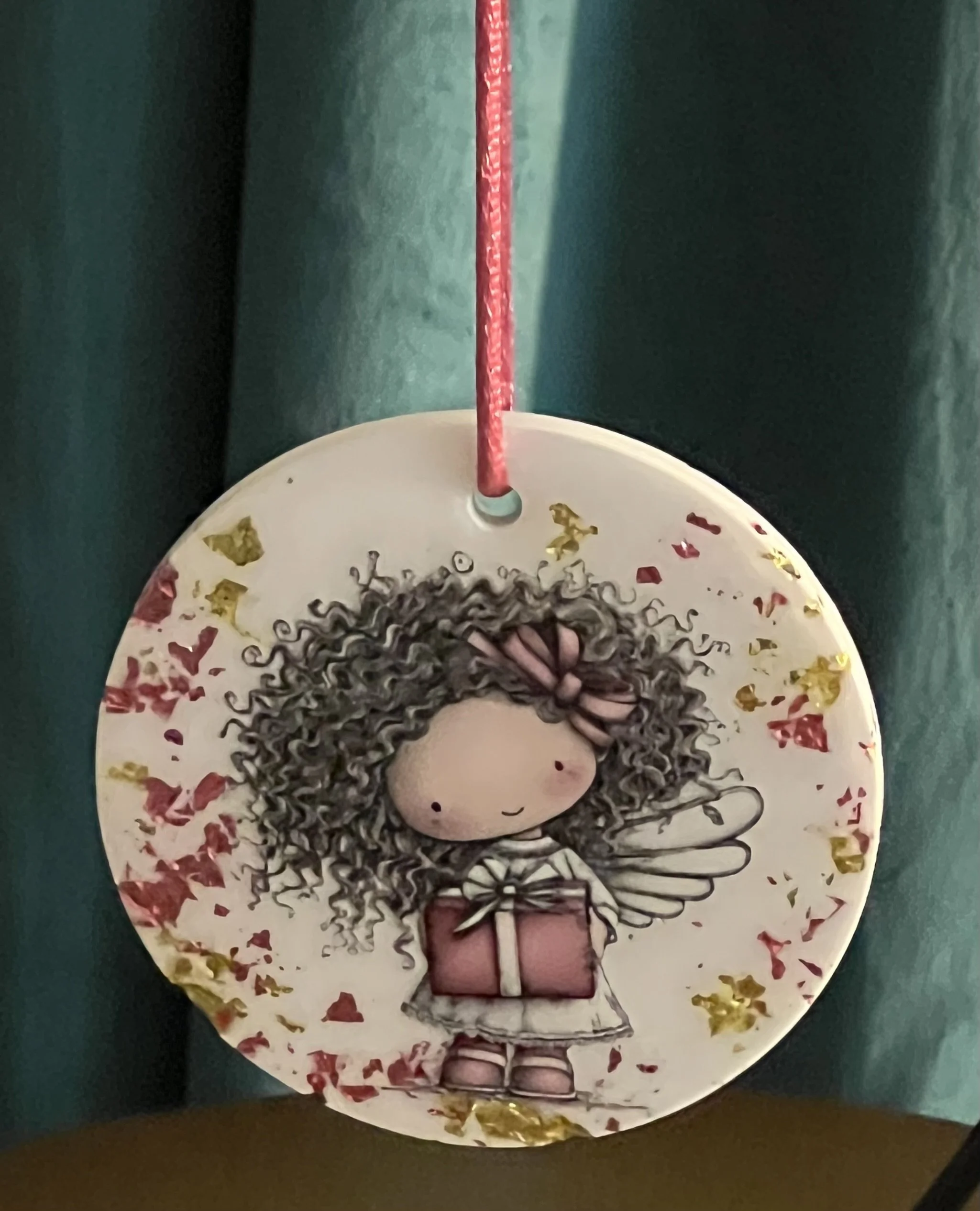 Whimsical Angel Ornament - Handmade Holiday Decor