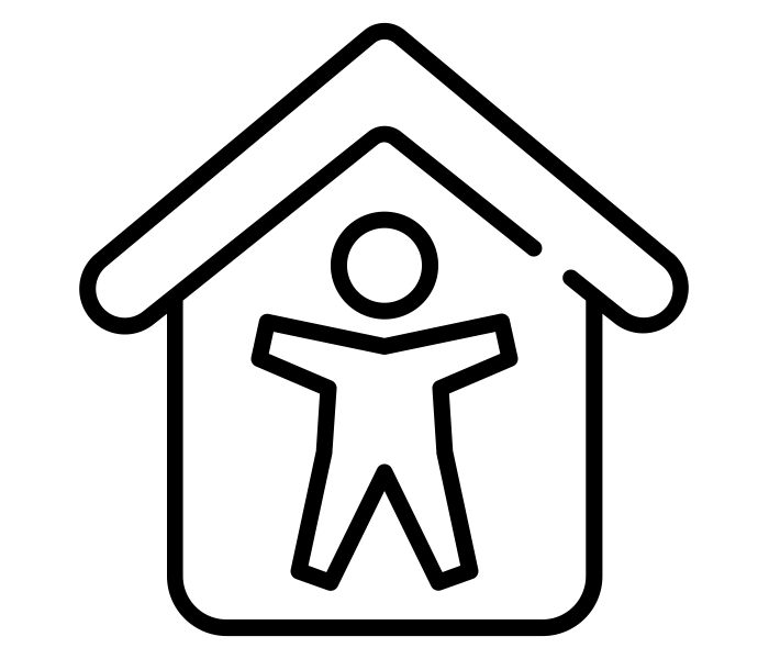 Outline of a beanie cap with a pom pom on top