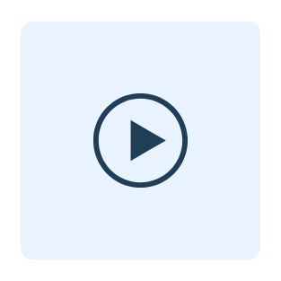 Image of a video play button icon on a light blue background.