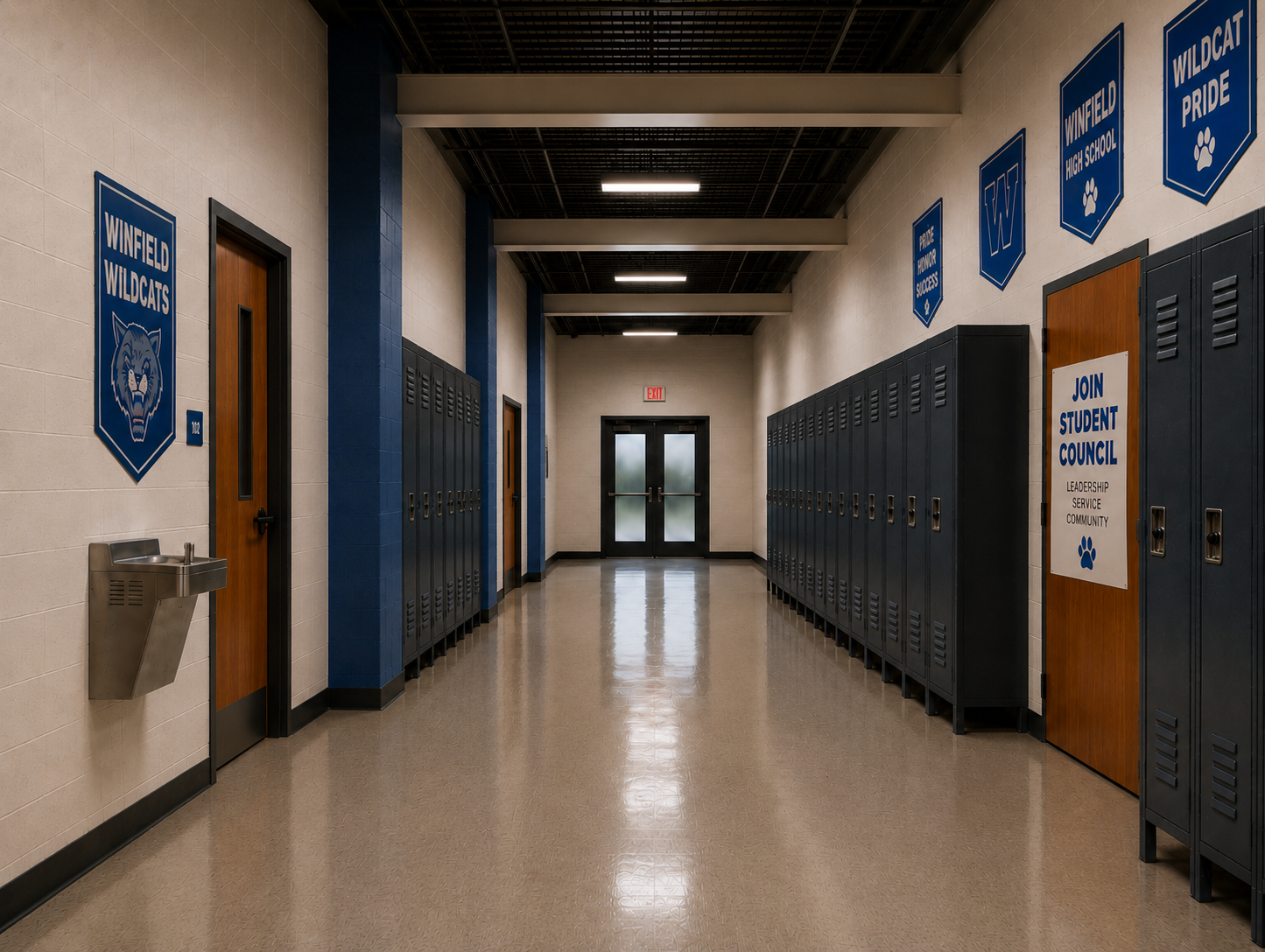 School Hallway