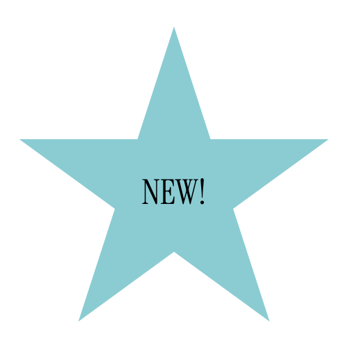 A light blue star with the word 'NEW!' written in black in the center