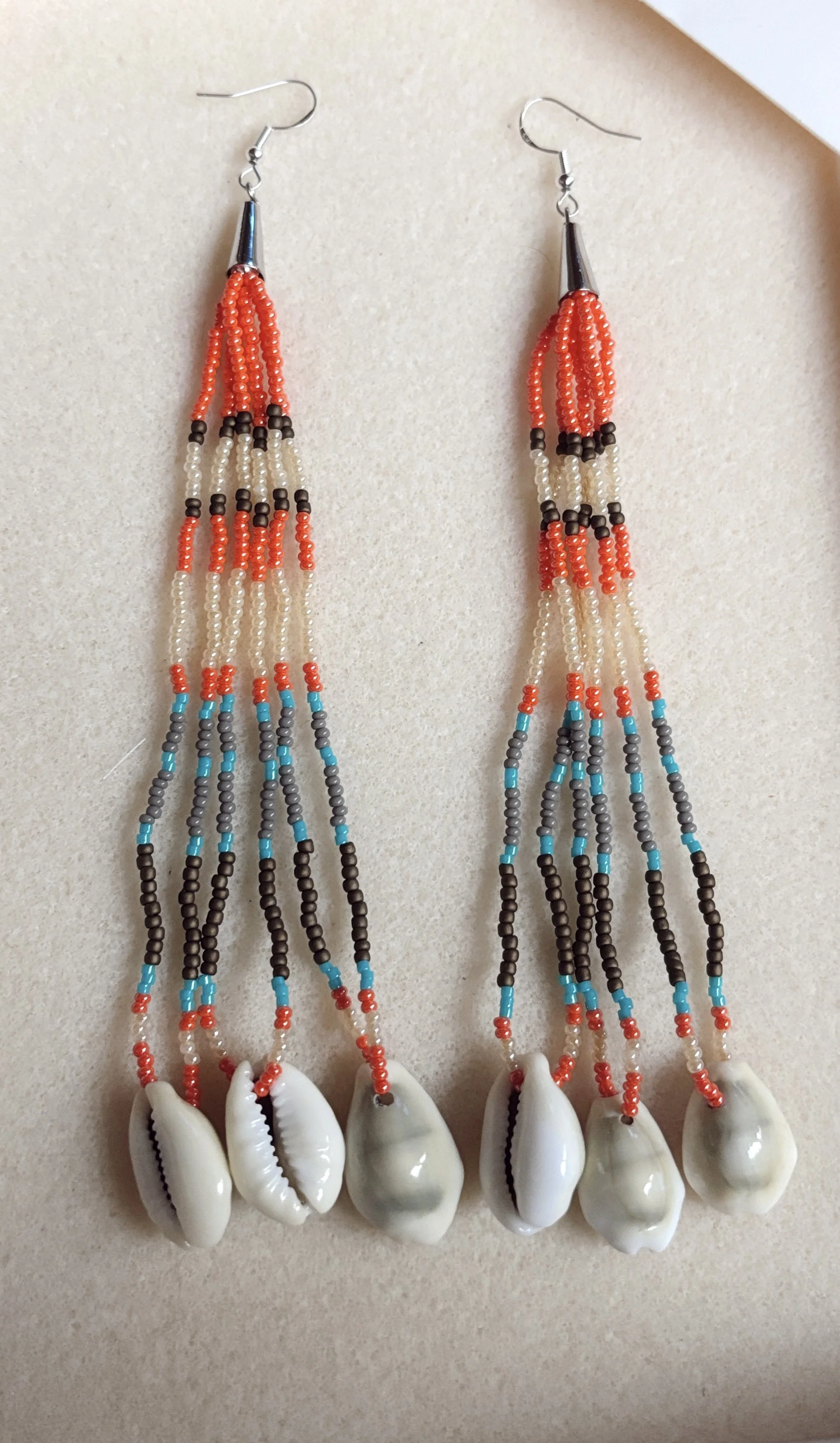Dangle Shell Earrings "Coastal Cowgirl"