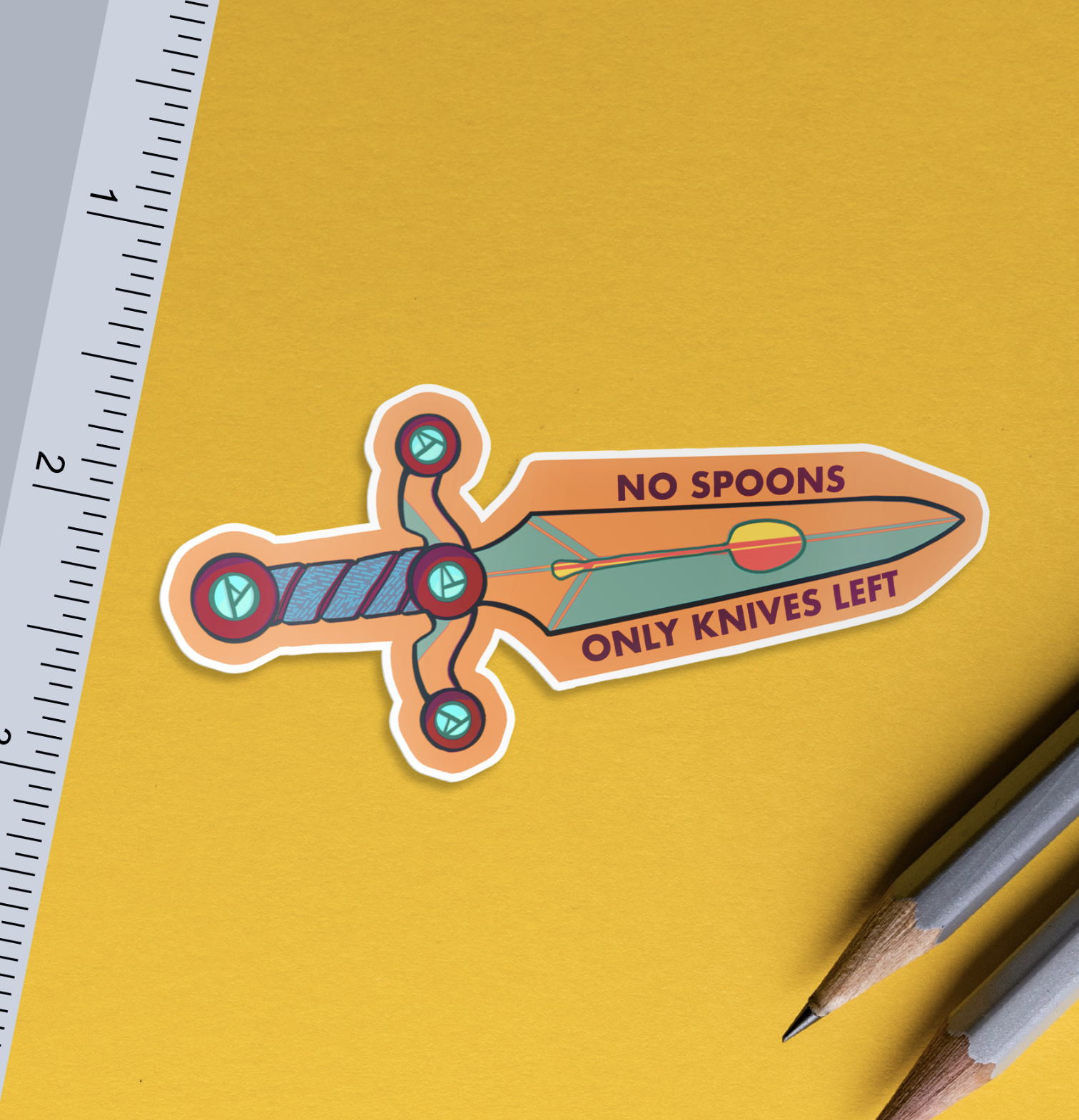Only Knives Bold Spoonie Sticker