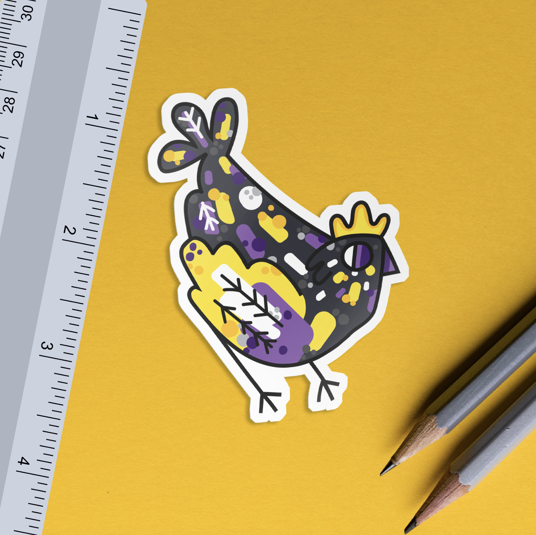 Nonbinary Chicken Sticker