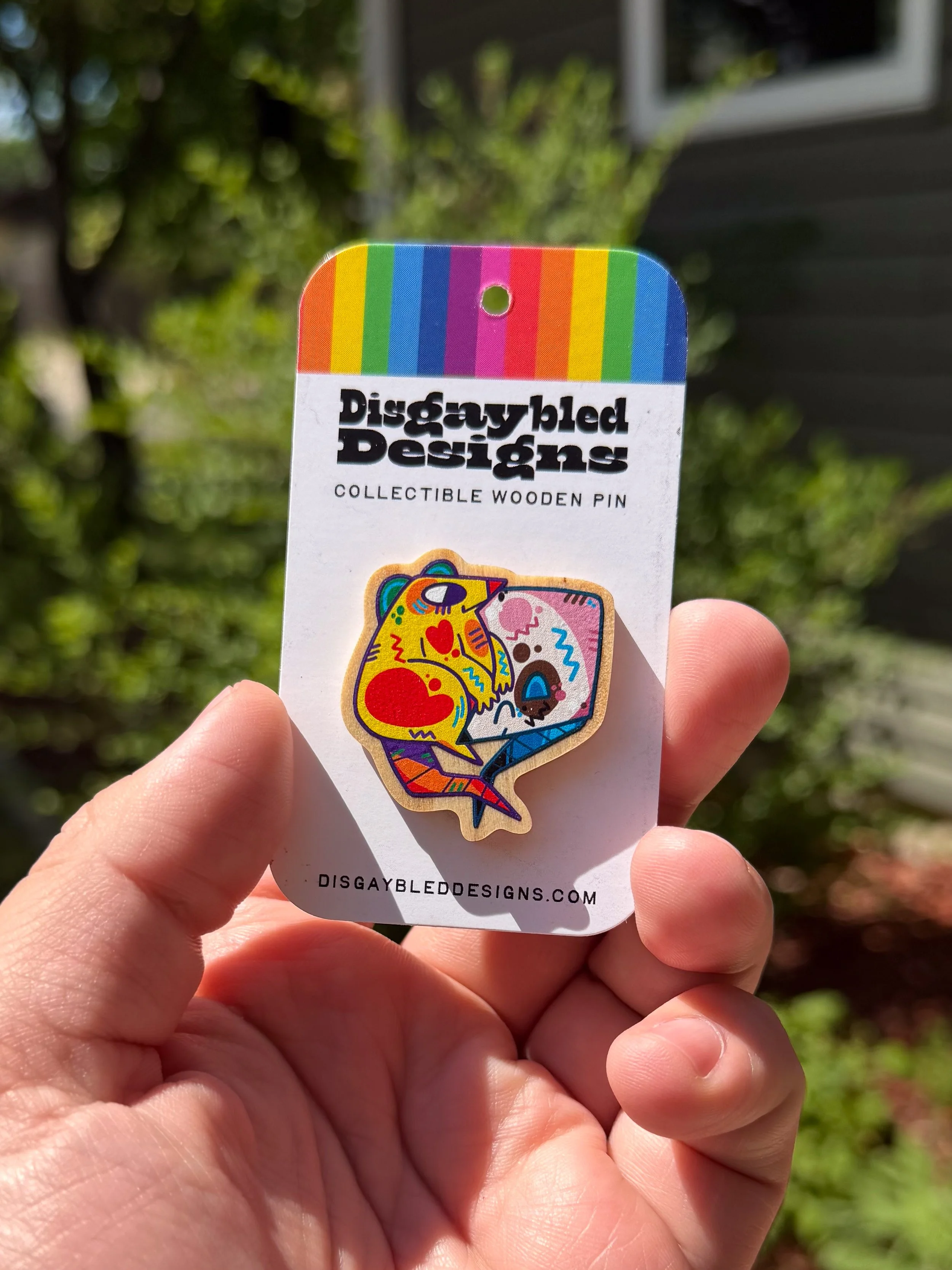 Progress Pride Rat Pin
