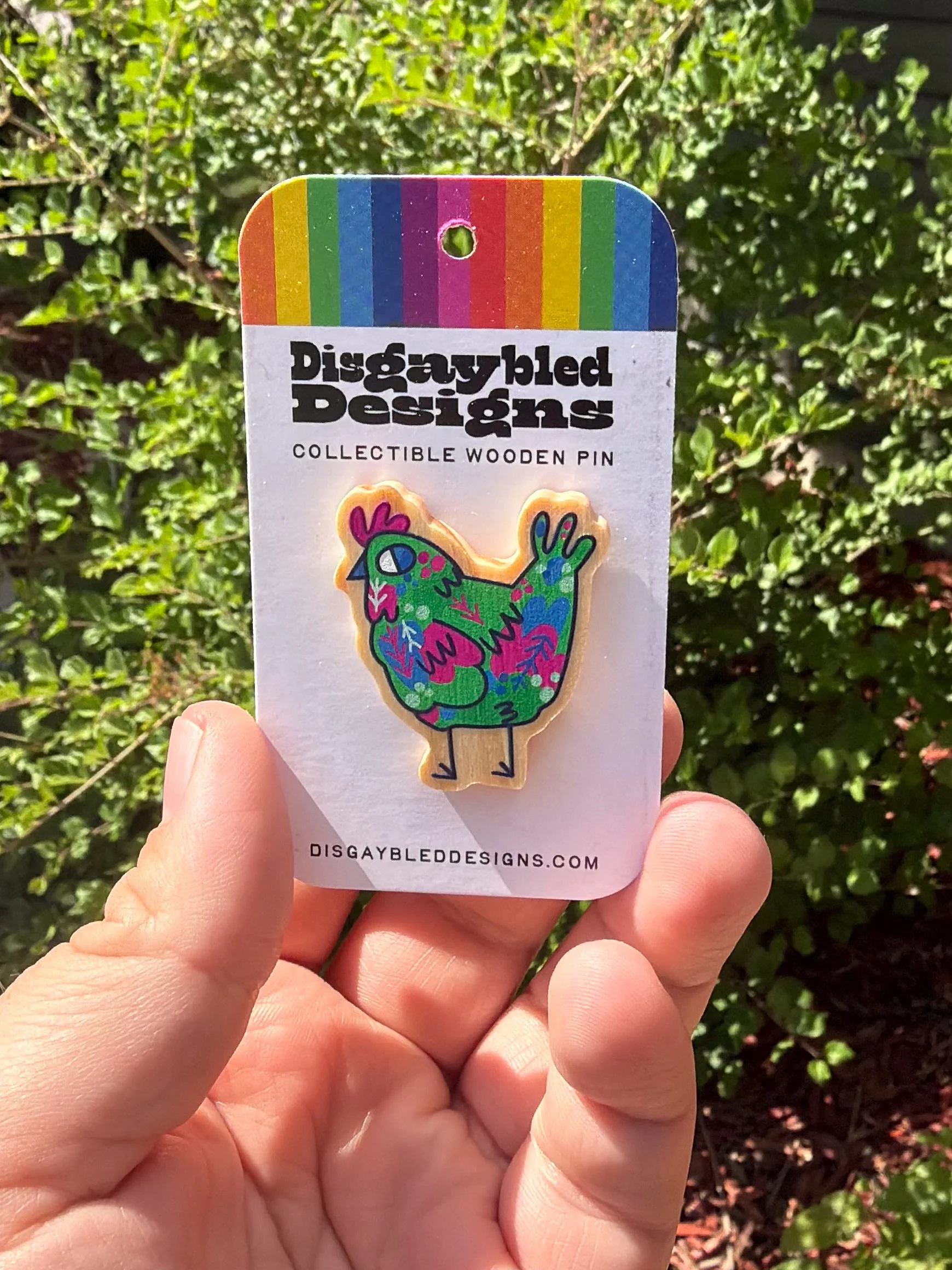 Polysexual Chicken Pin
