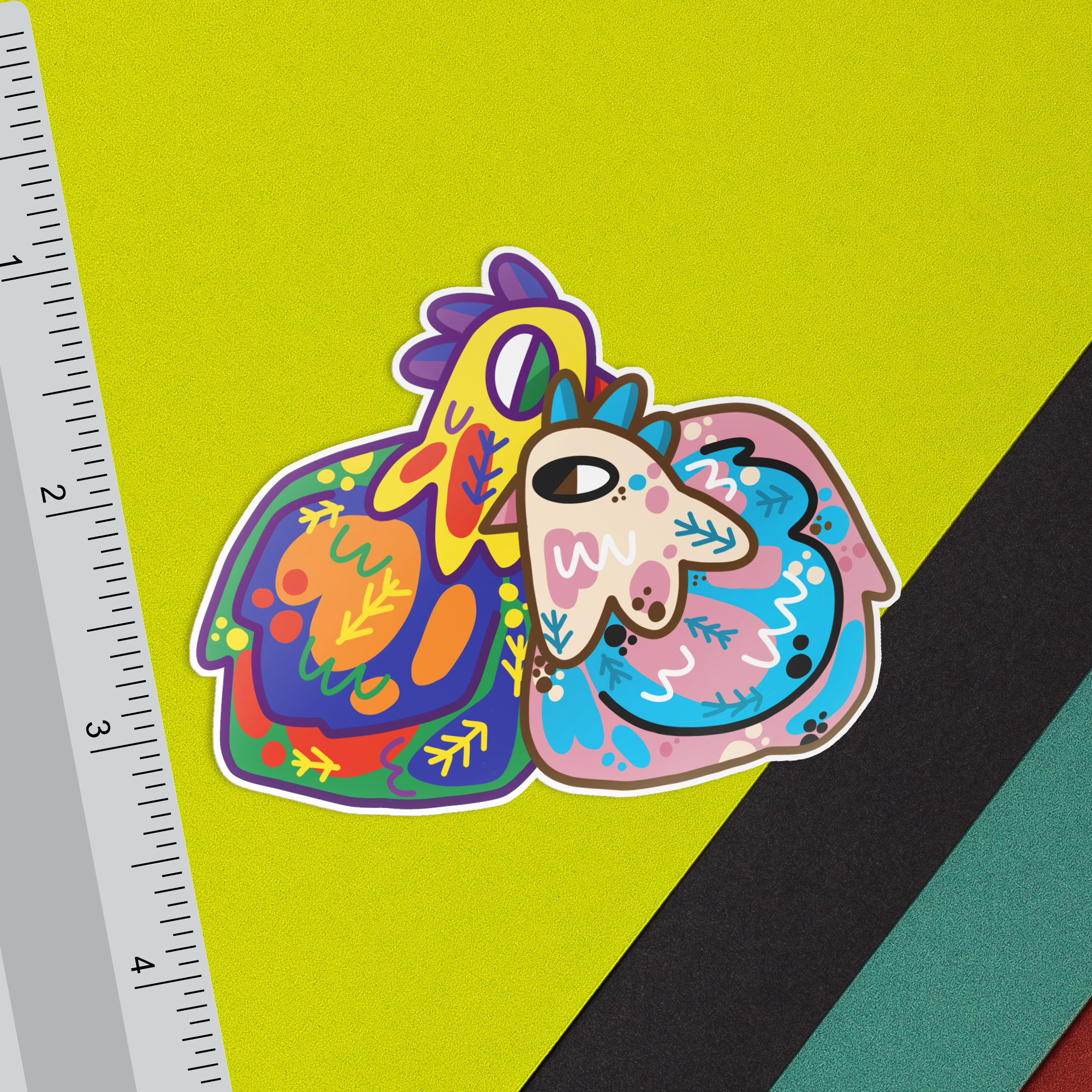 Progress Pride Chicken Sticker