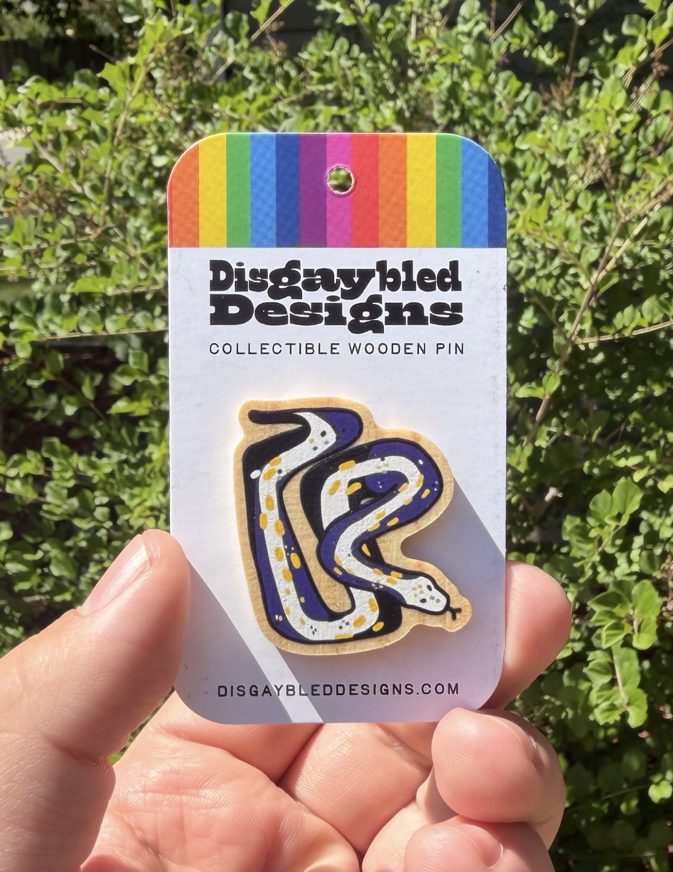 Nonbinary Snake Pin