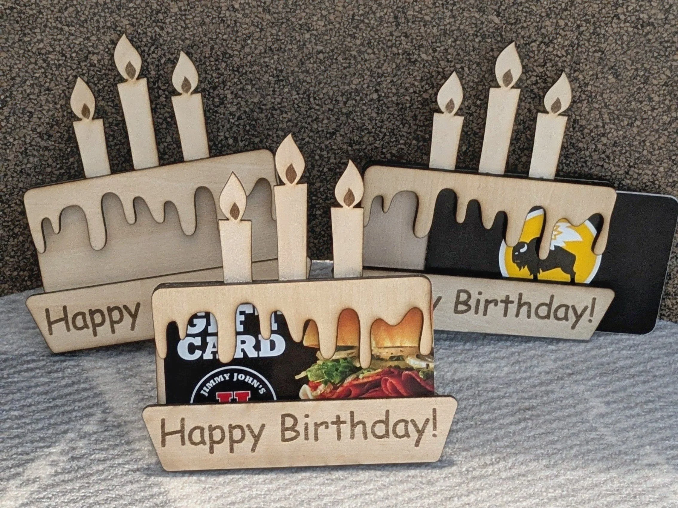 Personalized Cake Gift Card Holder