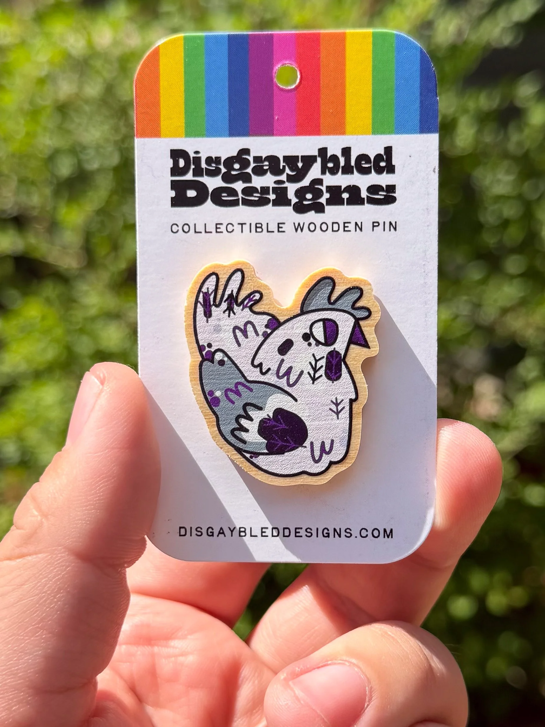 Asexual Chicken Pin