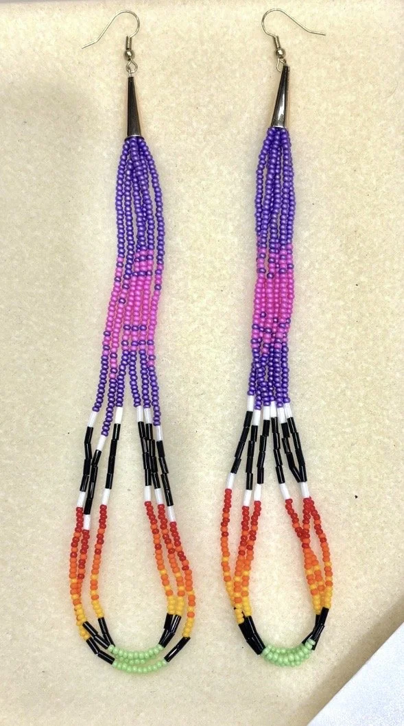 Dangle Earrings "Purple Sunset"