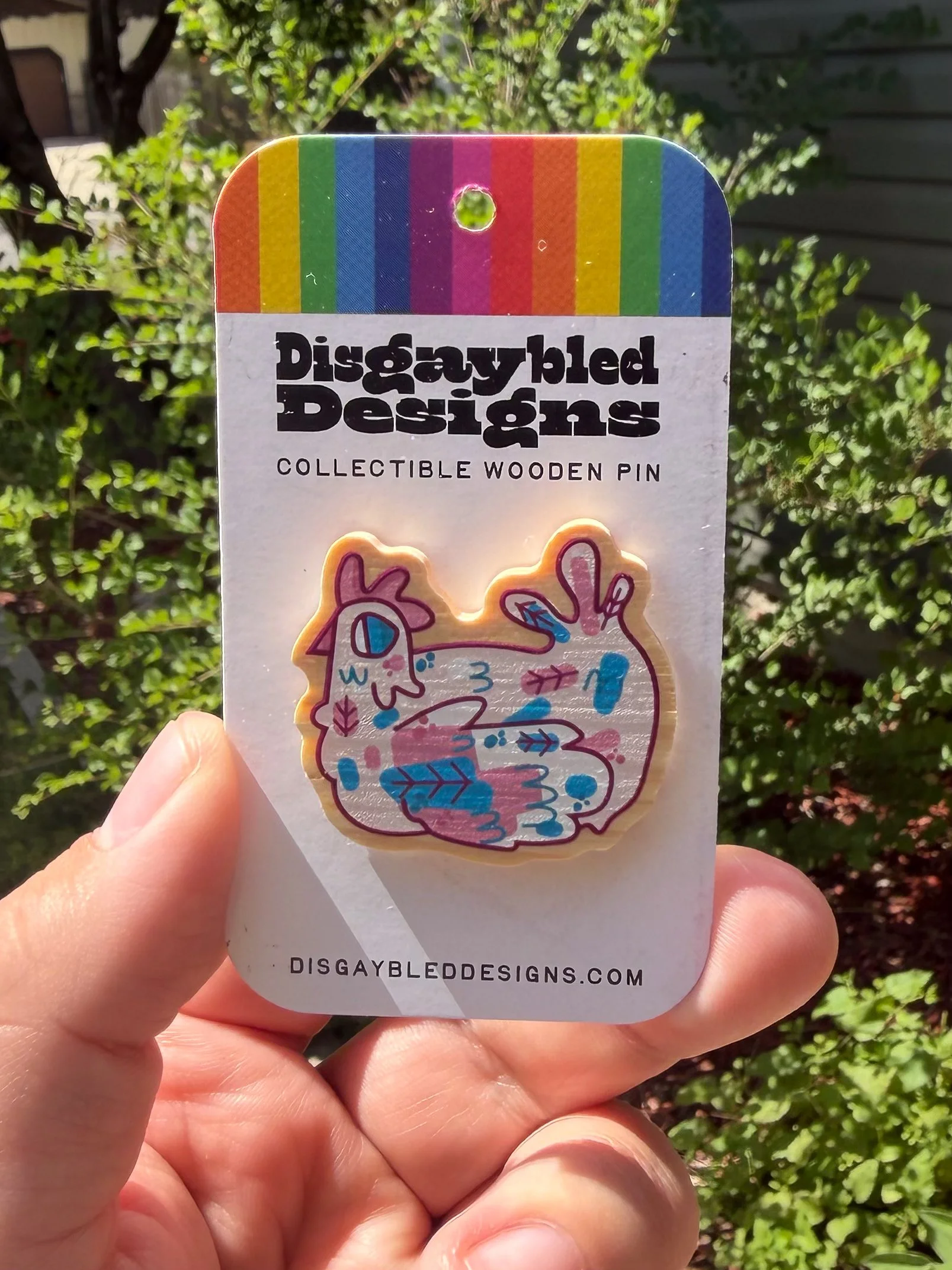 Transgender Chicken Pin