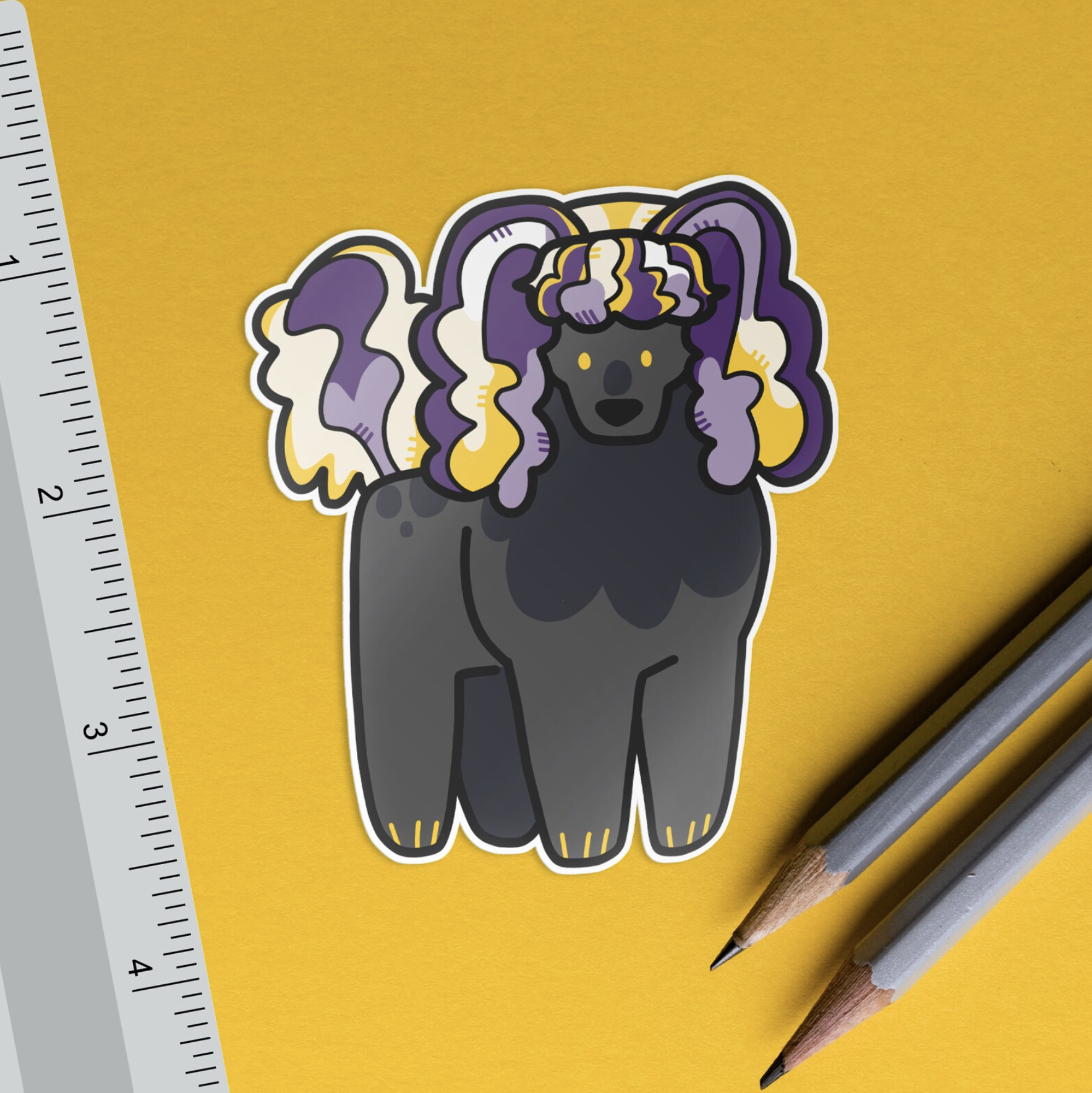 Nonbinary Puppy Sticker