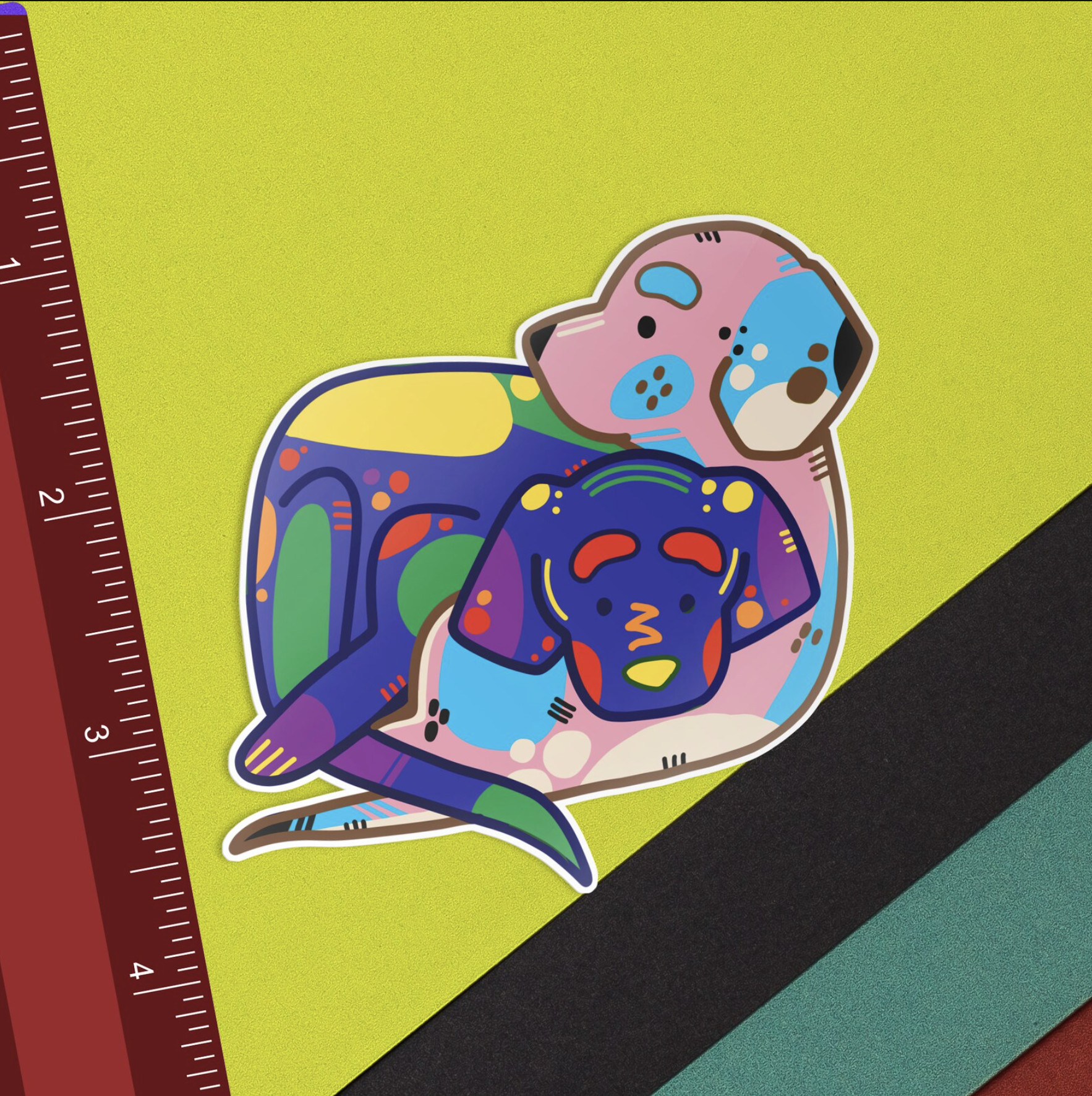 Progress Pride Puppy Sticker