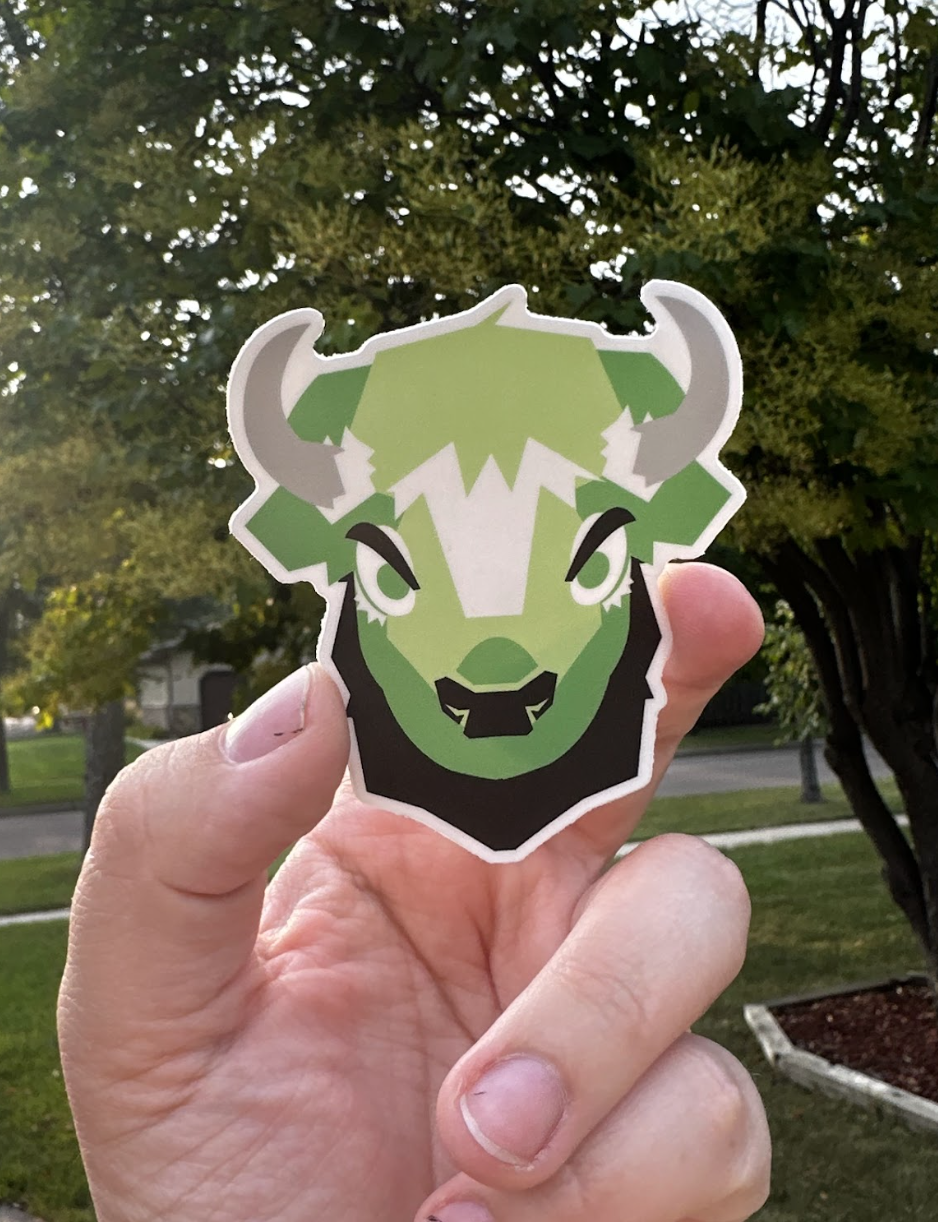 Aromantic Bison Sticker