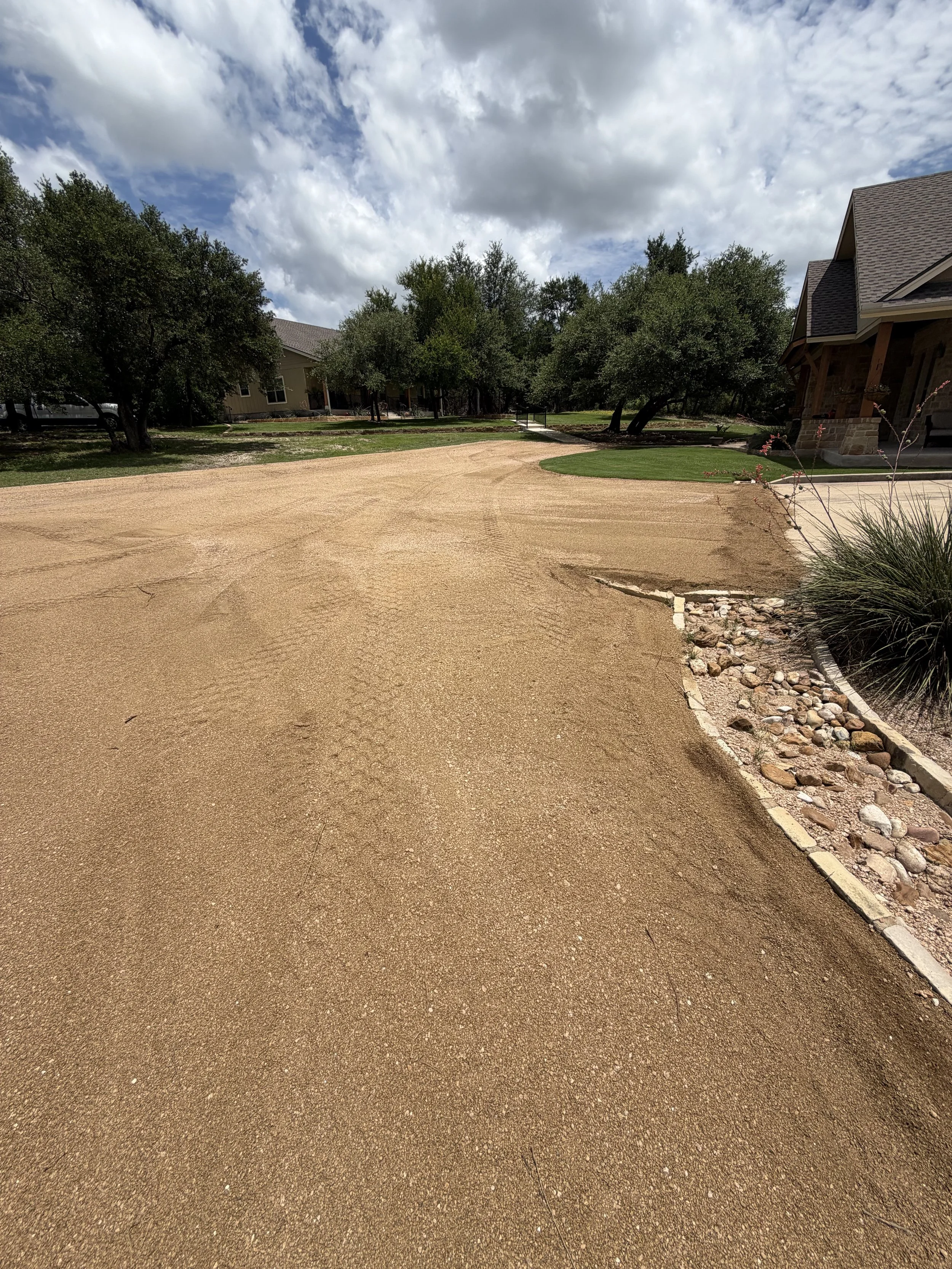 Completed ranch road grading and land clearing project in Round Rock, Texas by JR
Excavating.