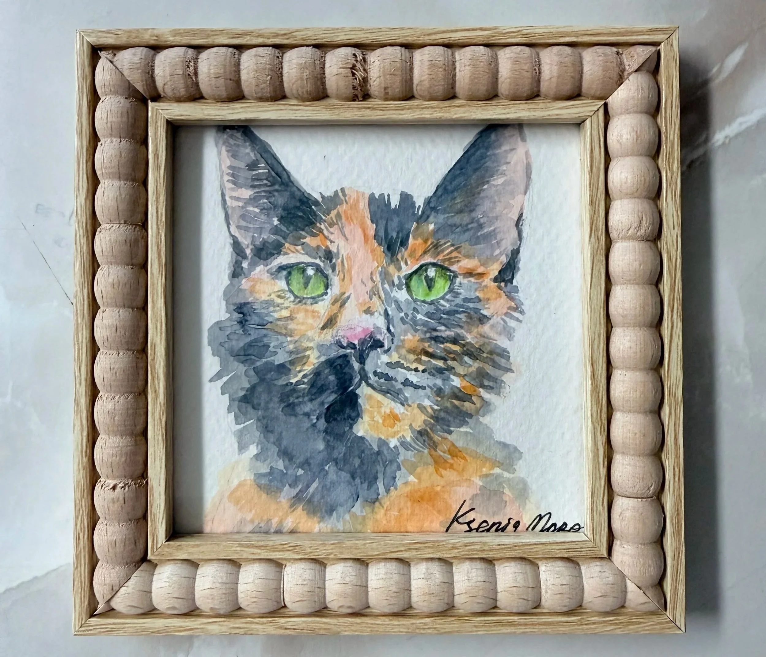 4×4 Mini Custom Watercolor Pet Portrait