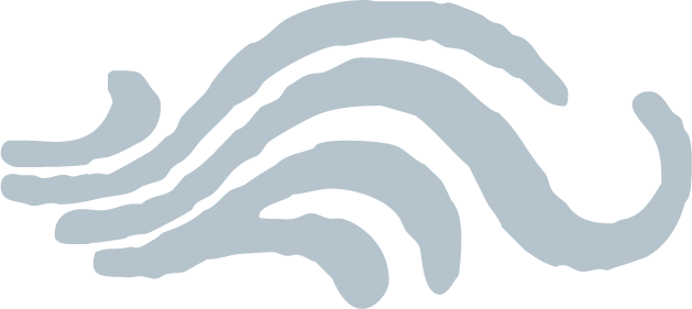 Stylized illustration of an ocean wave