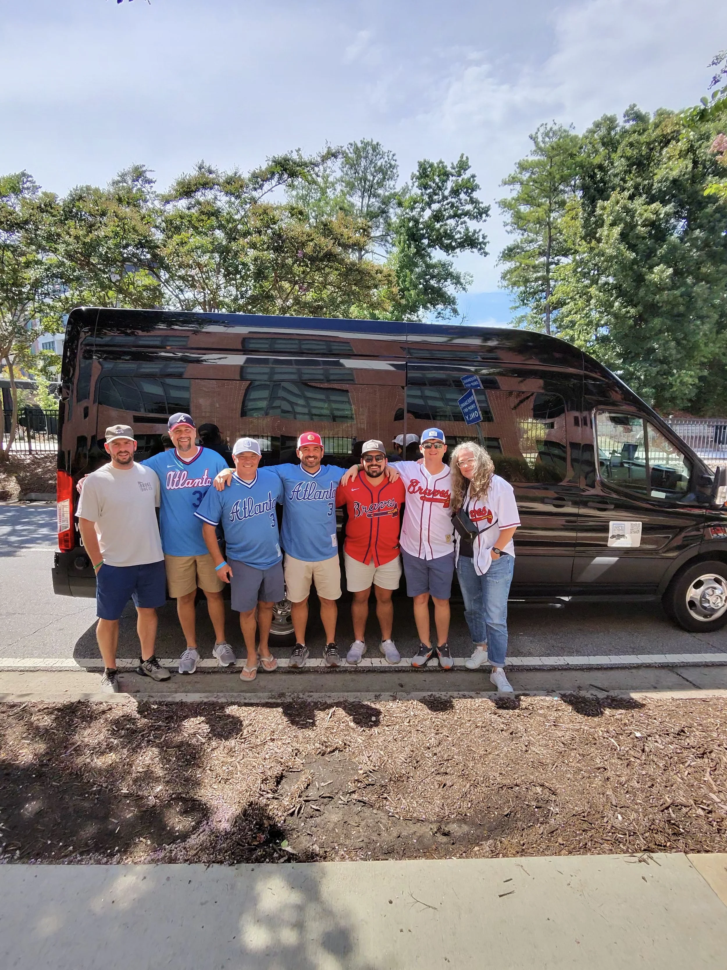 Vic’s All Purpose LLC private shuttle transportation to Atlanta Braves games and Truist Park in Atlanta Georgia.