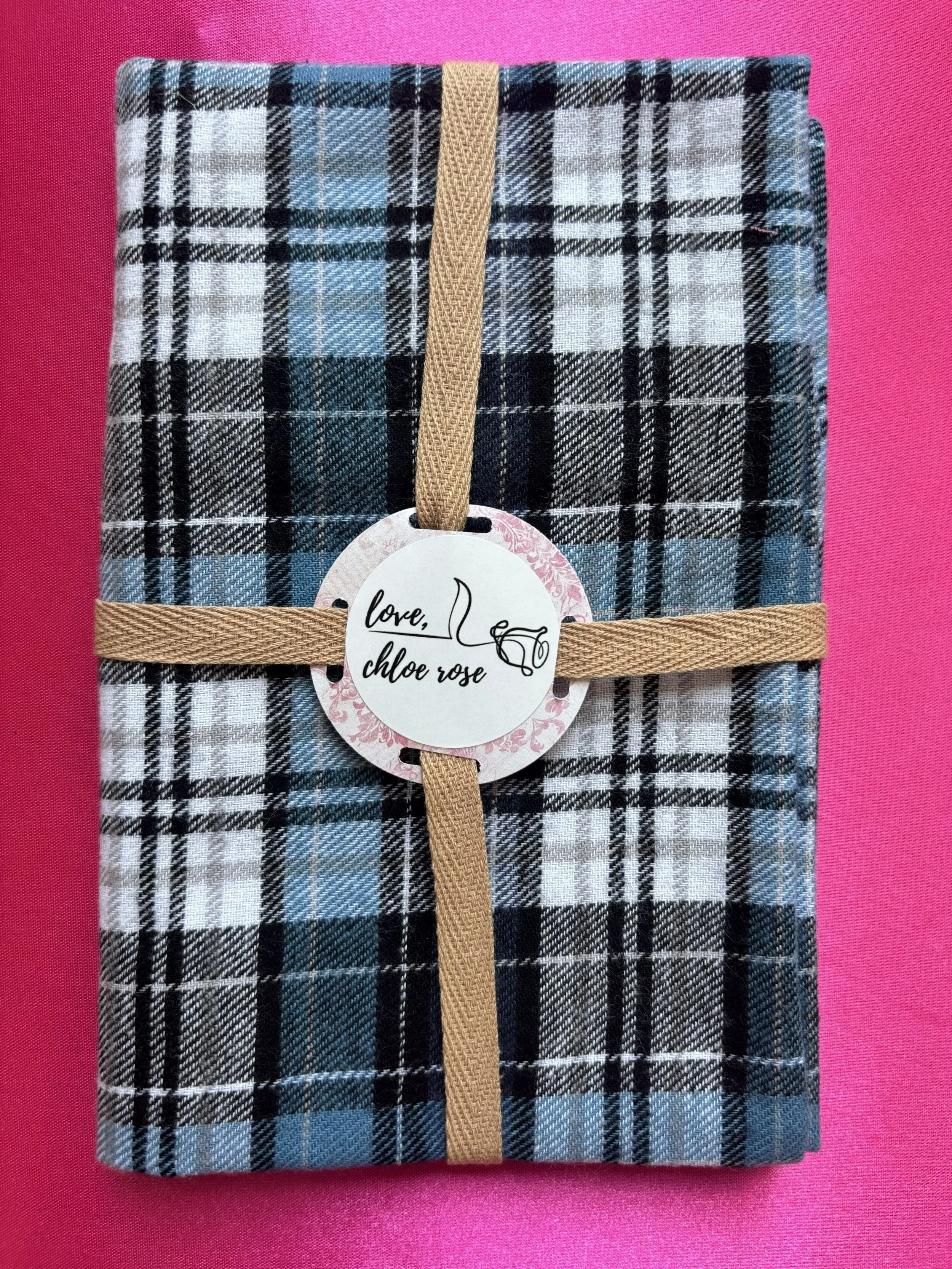 Blue Gingham Flat Bag.jpg