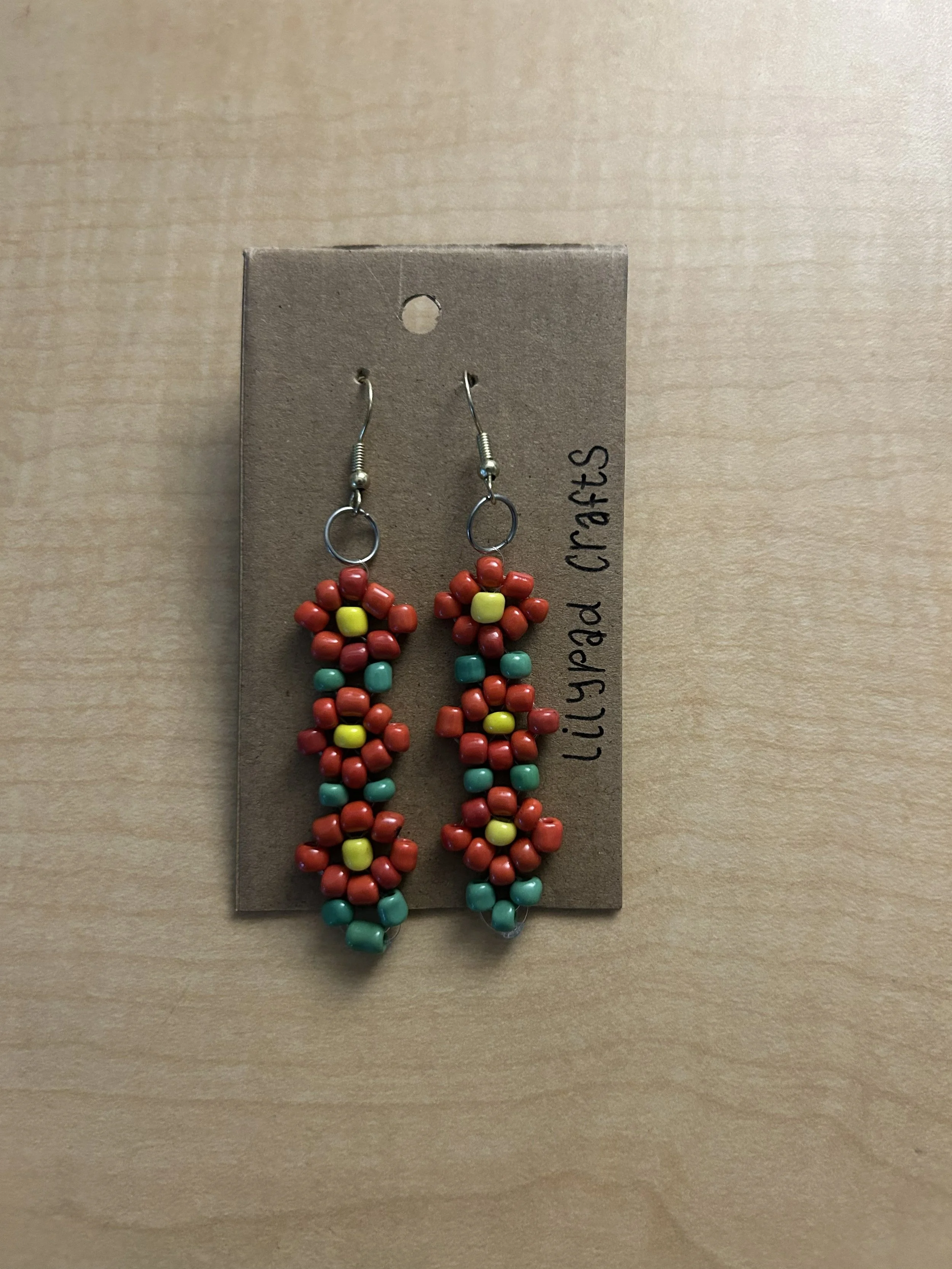 BEADED BLOOM EARRINGS (BIG)