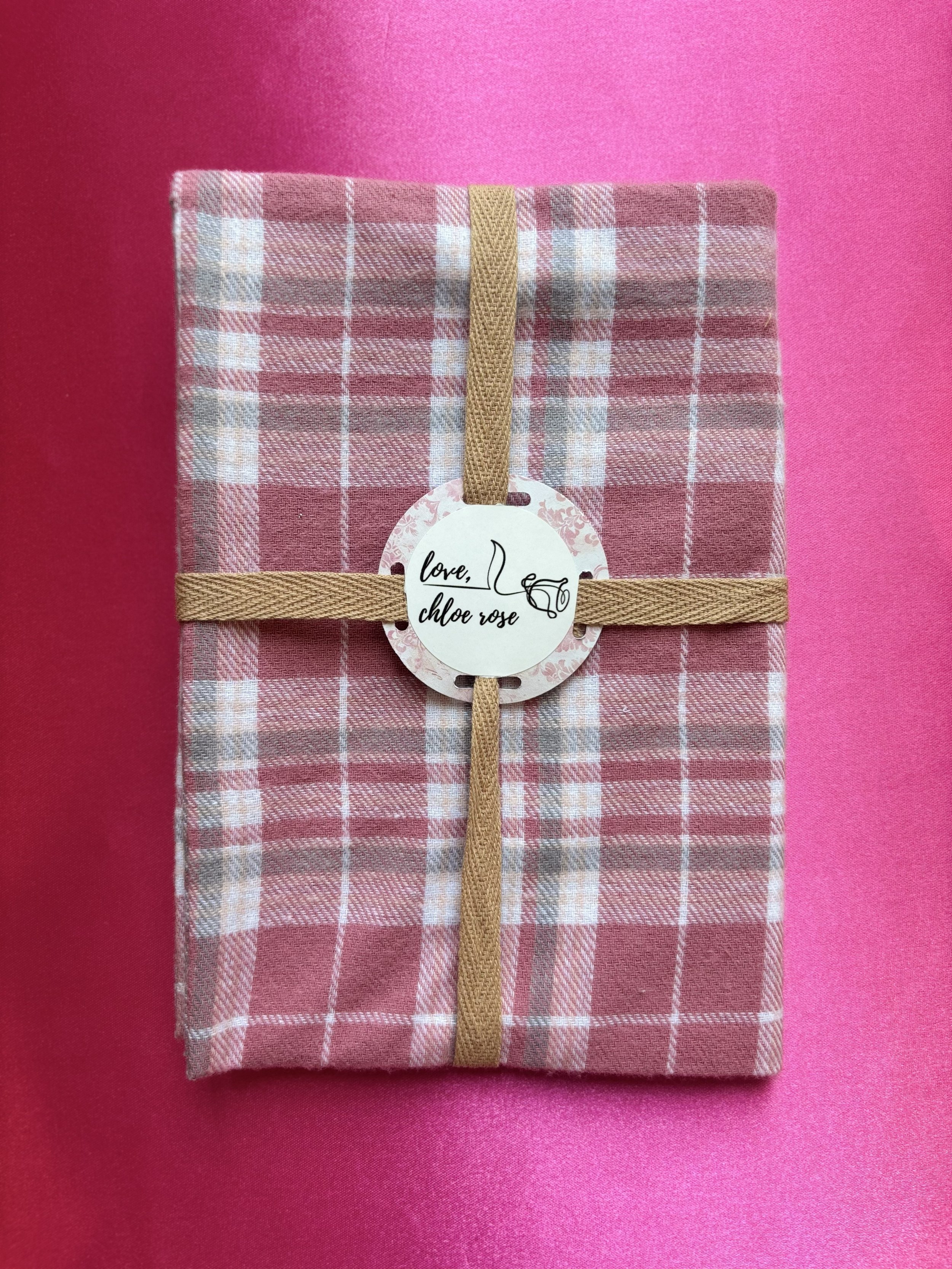 Pink gingham flat bag.jpg
