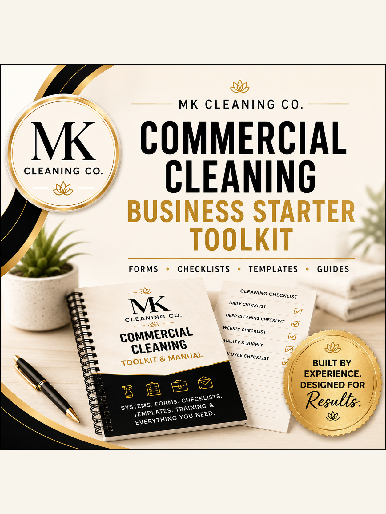 MK Cleaning Co. Commercial Cleaning Toolkit & Manual
