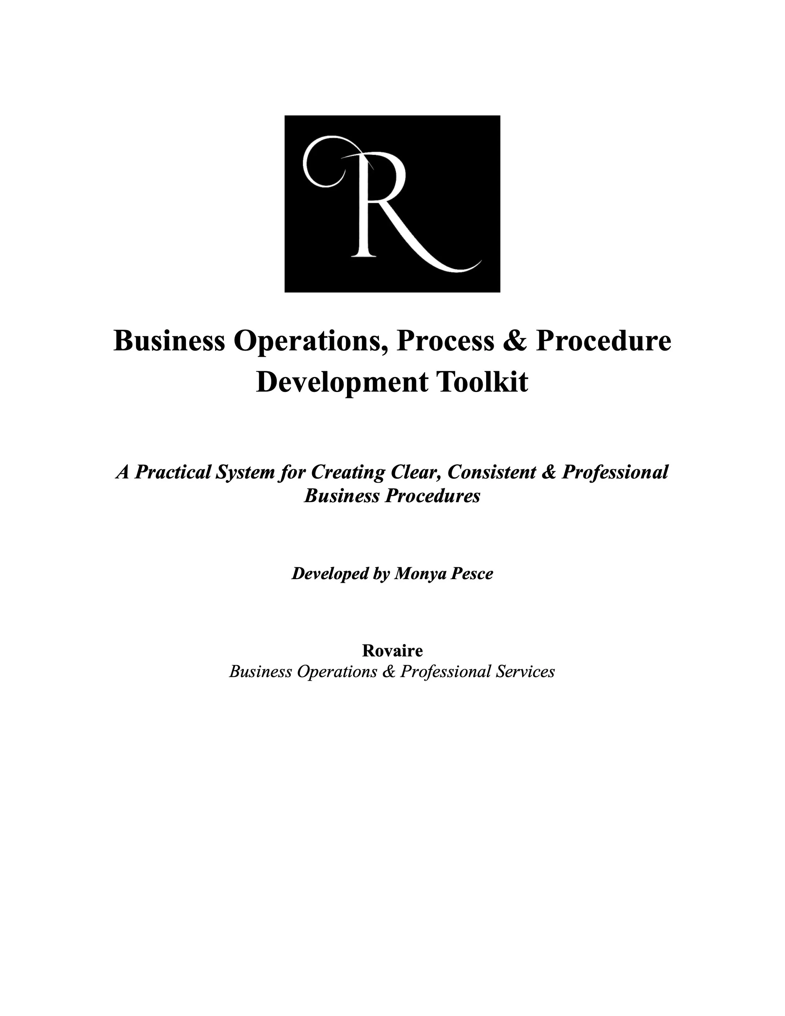 Rovaire Business Operations, Process & Procedure Development Toolkit2.jpg