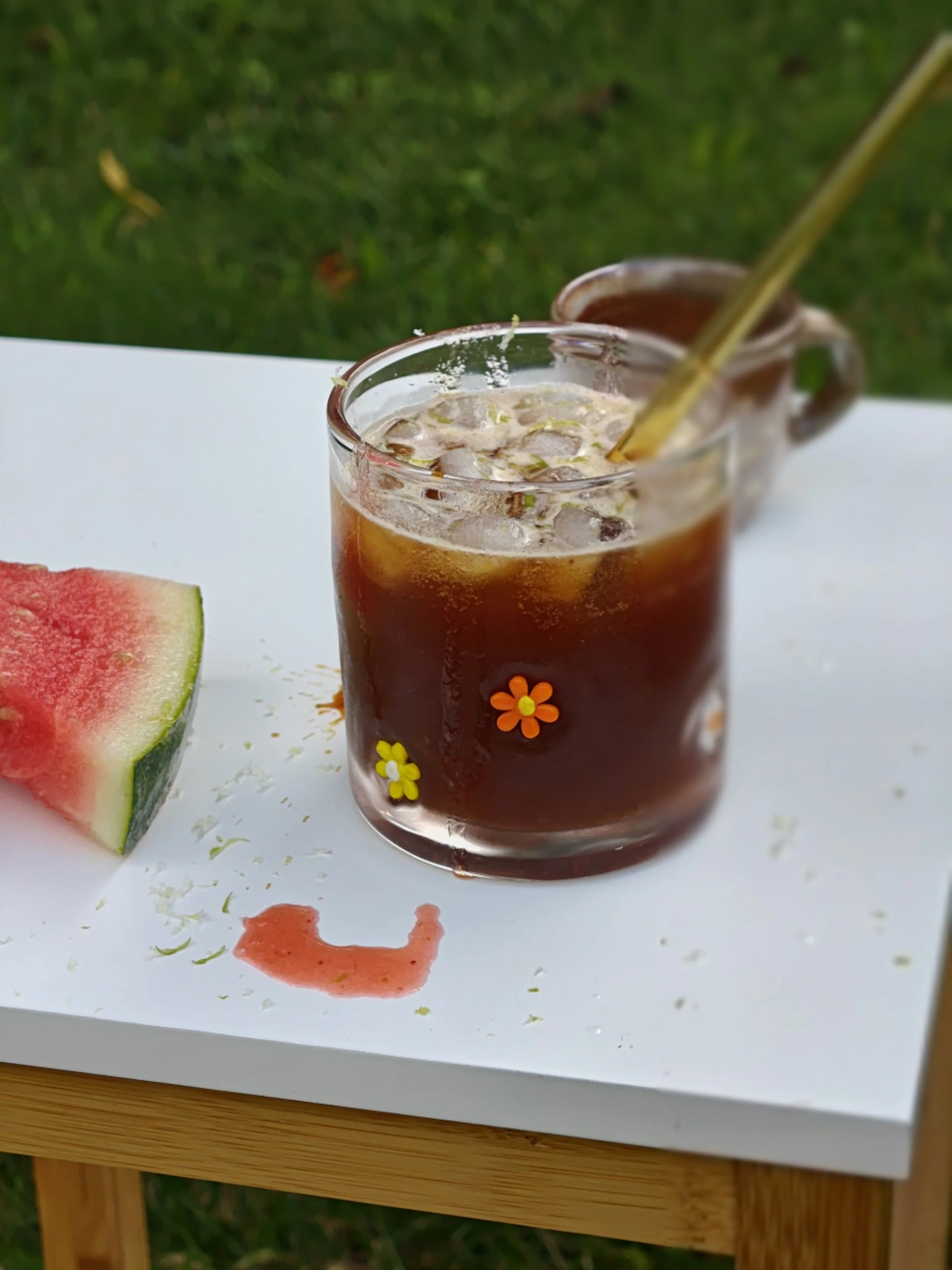 Strawberry and Watermelon Espresso Soda