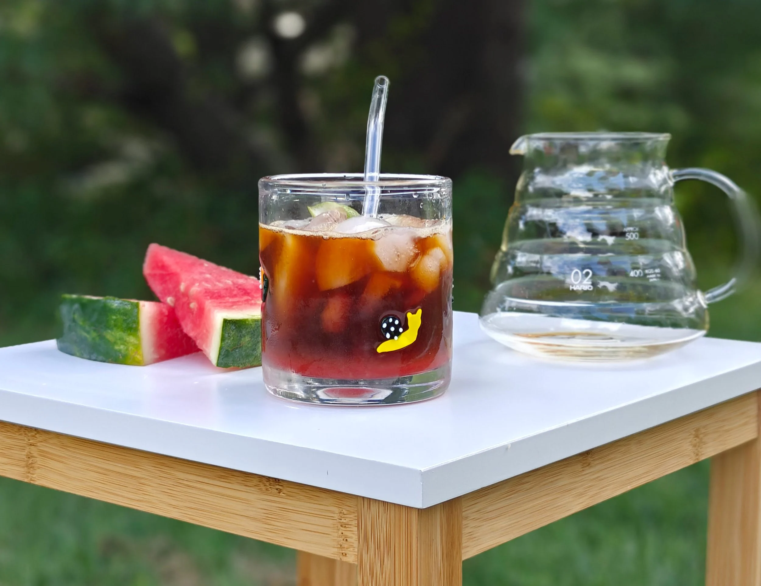 Strawberry and Watermelon Iced Coffee