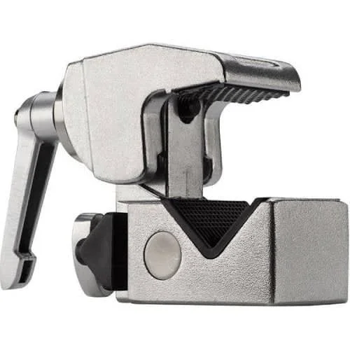 A metal clamps designed for securing workpieces in machining or woodworking.