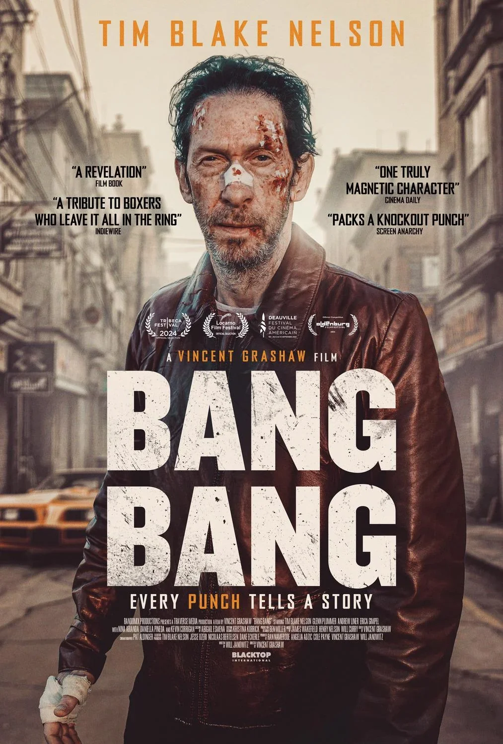 Bang Bang official movie poster directed by Vincent Grashaw, starring Tim Blake Nelson. Original motion picture score by James Wakefield.