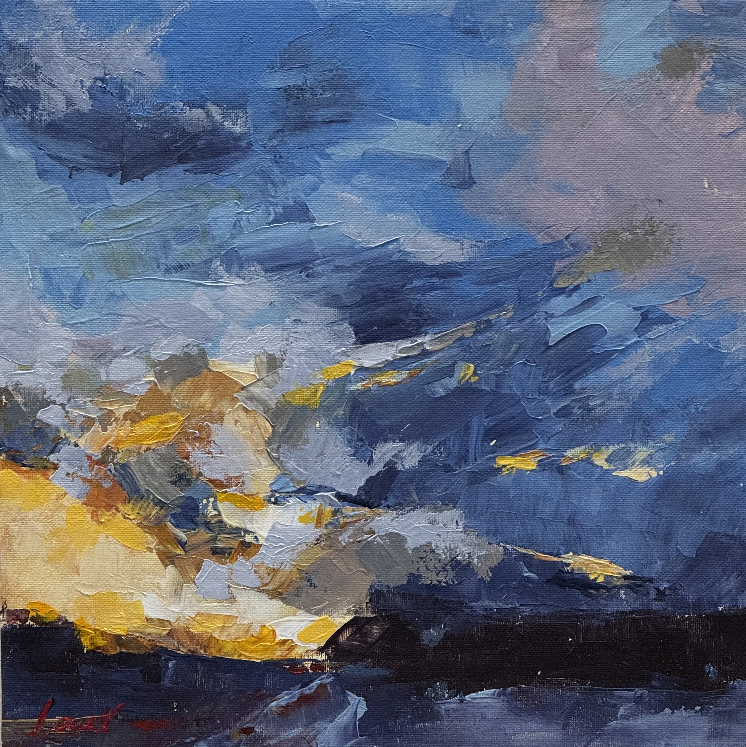 Sky Series, Acrylic, 12" x 12"