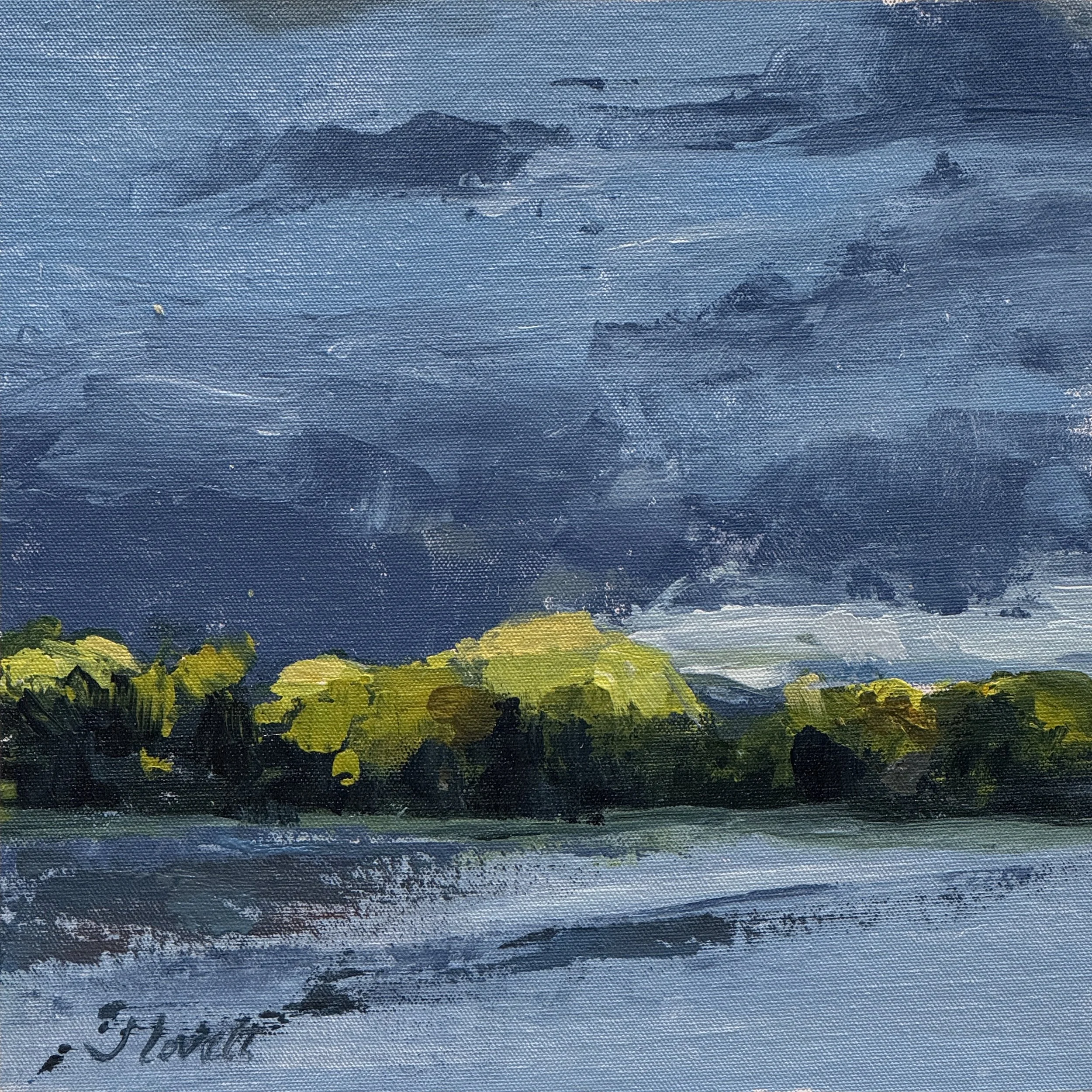 Land Series, Acrylic, 12" x 12"