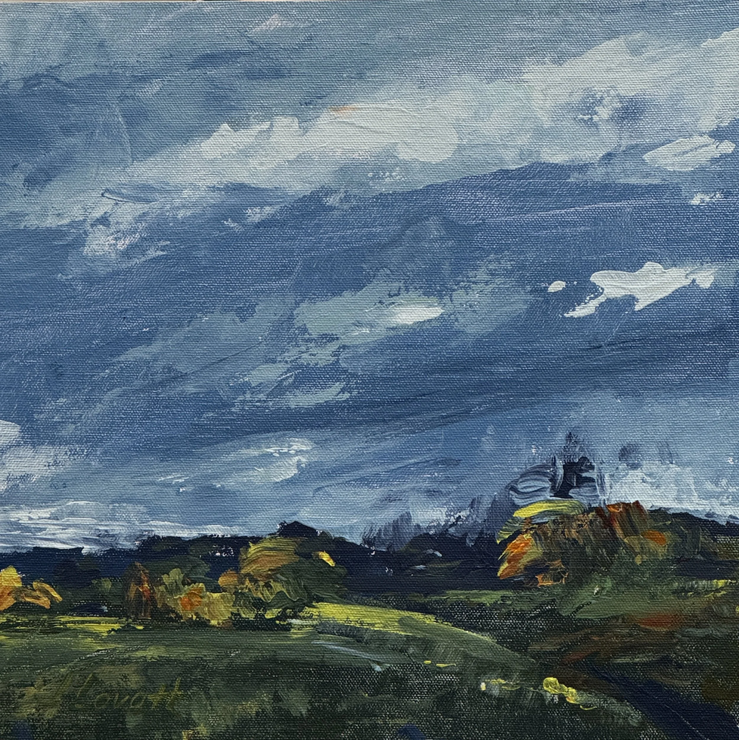 Land Series, Acrylic, 12" x 12"