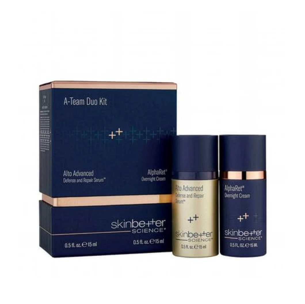 Skinbetter Science Duo Kit: Alto Advanced Defense and Repair Serum (15ml) and AlphaRet Overnight Cream (15ml)