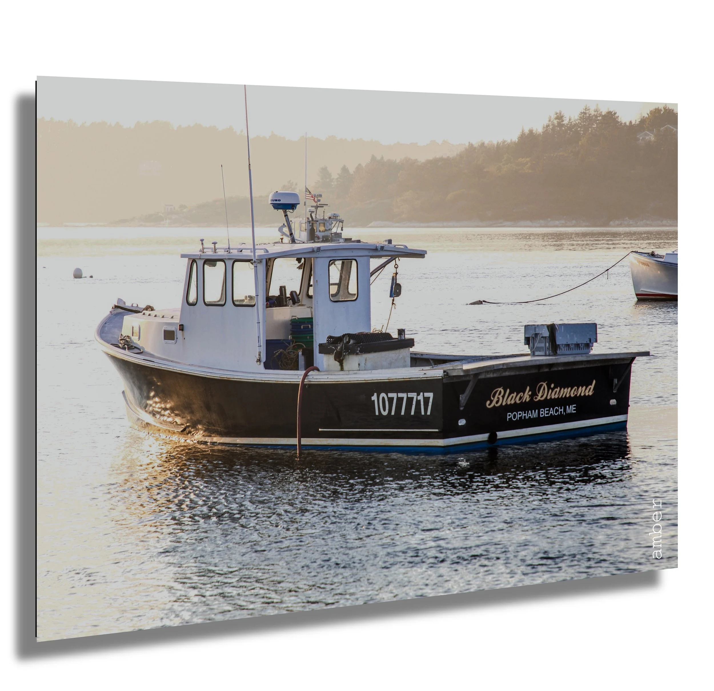 Maine Lobster Boat Wall Art | Popham Beach Coastal Photography Print | Nautical Home Decor