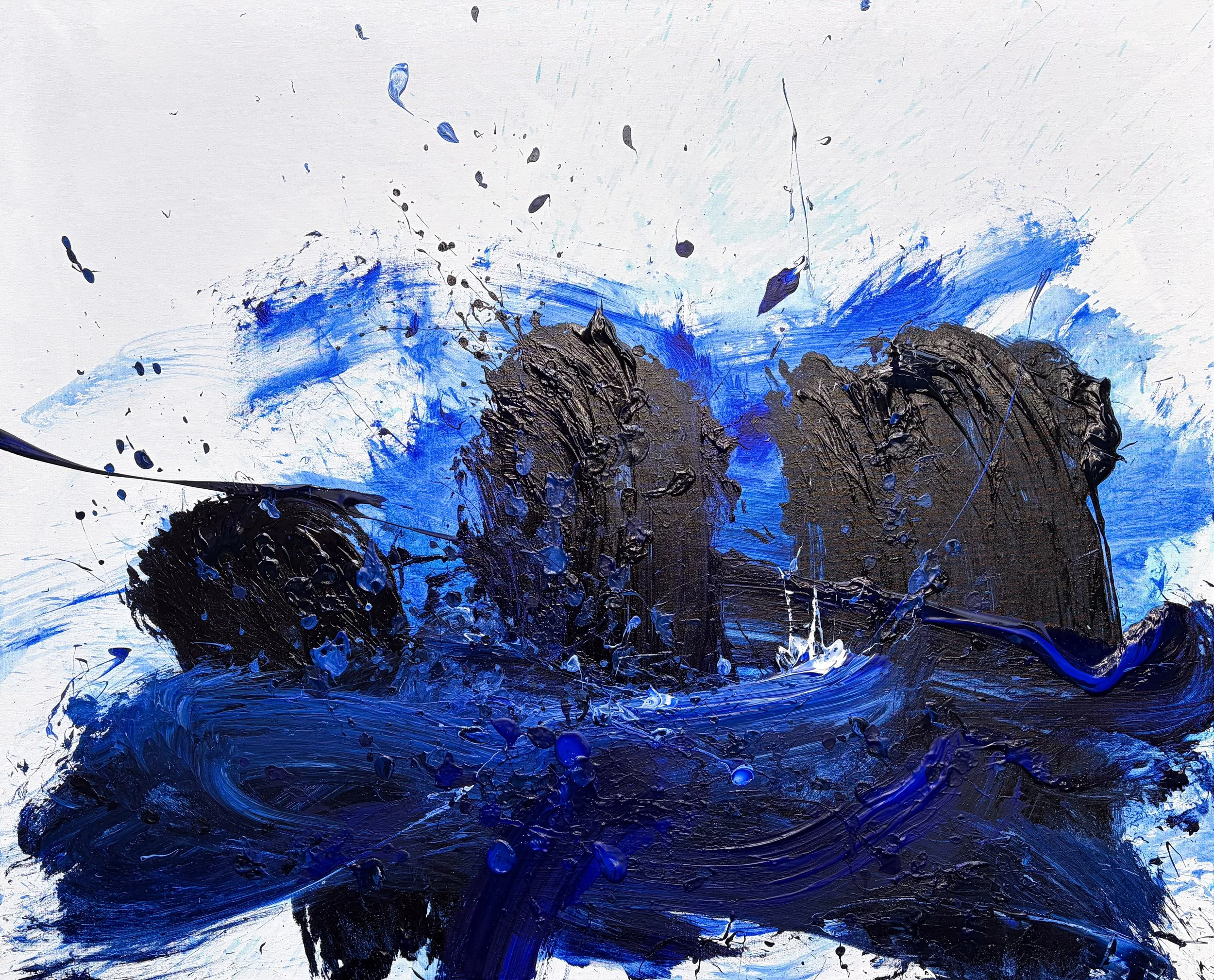 Three Weights: Threshold, contemporary abstract painting by Australian artist Martin Ding