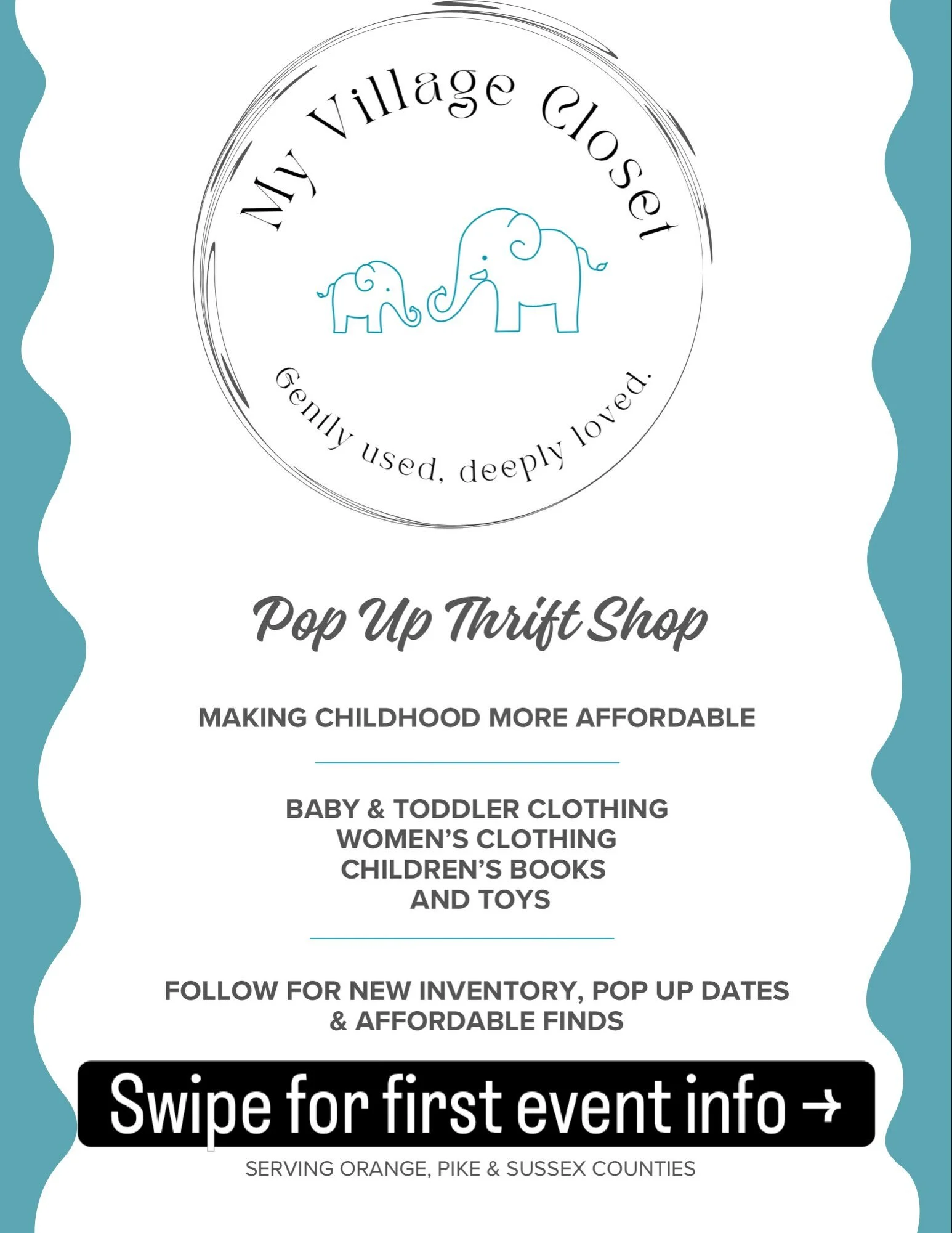 First pop up is THIS SATURDAY in Sparta, NJ! (Swipe for more details) Come hang out, treat yourself, support fellow moms and local businesses!

#popupthrift #thriftshop #momrunbusiness #localbusiness #shopsecondhandfirst