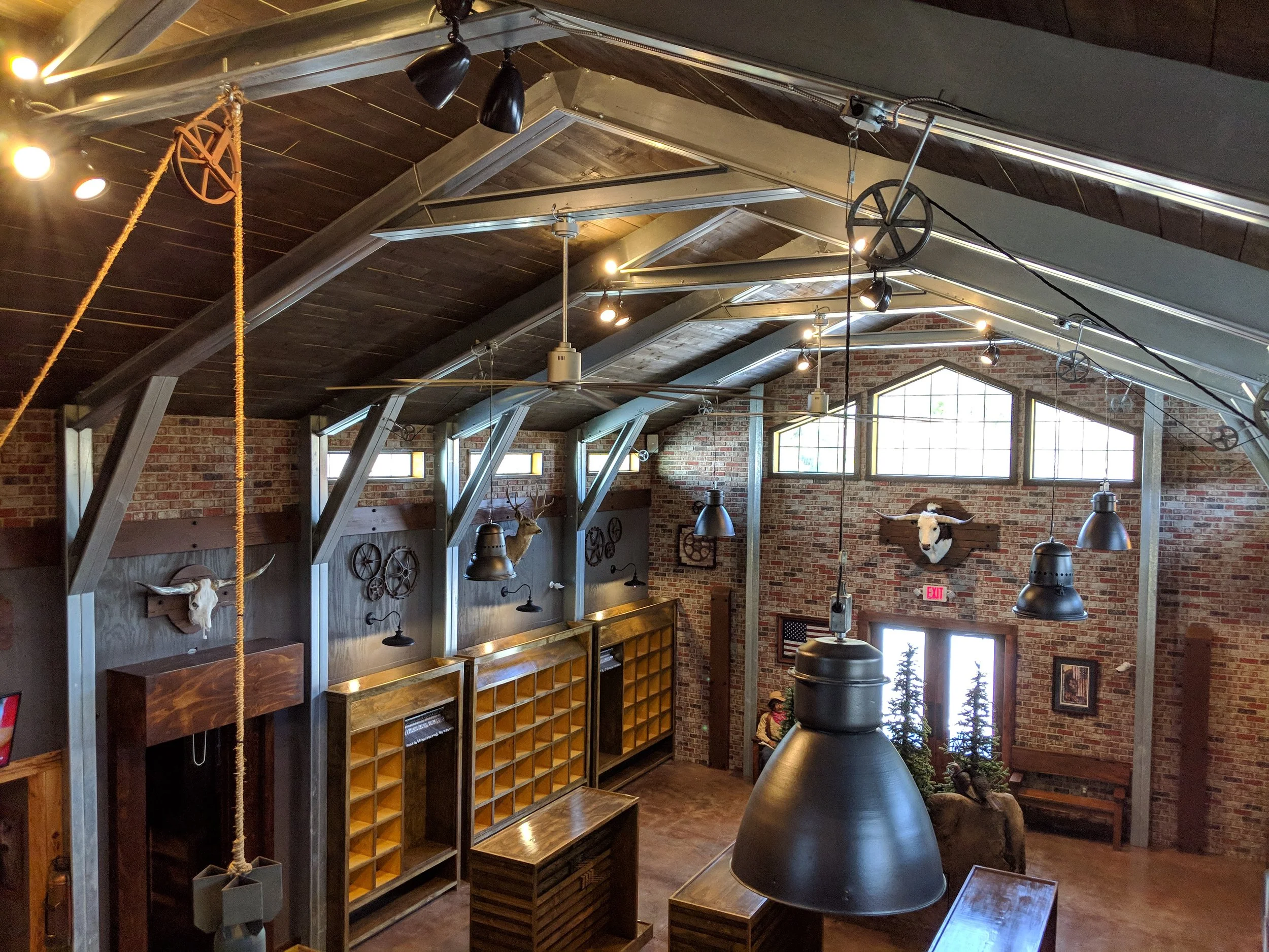 Gable style cold formed metal building for a brewery.