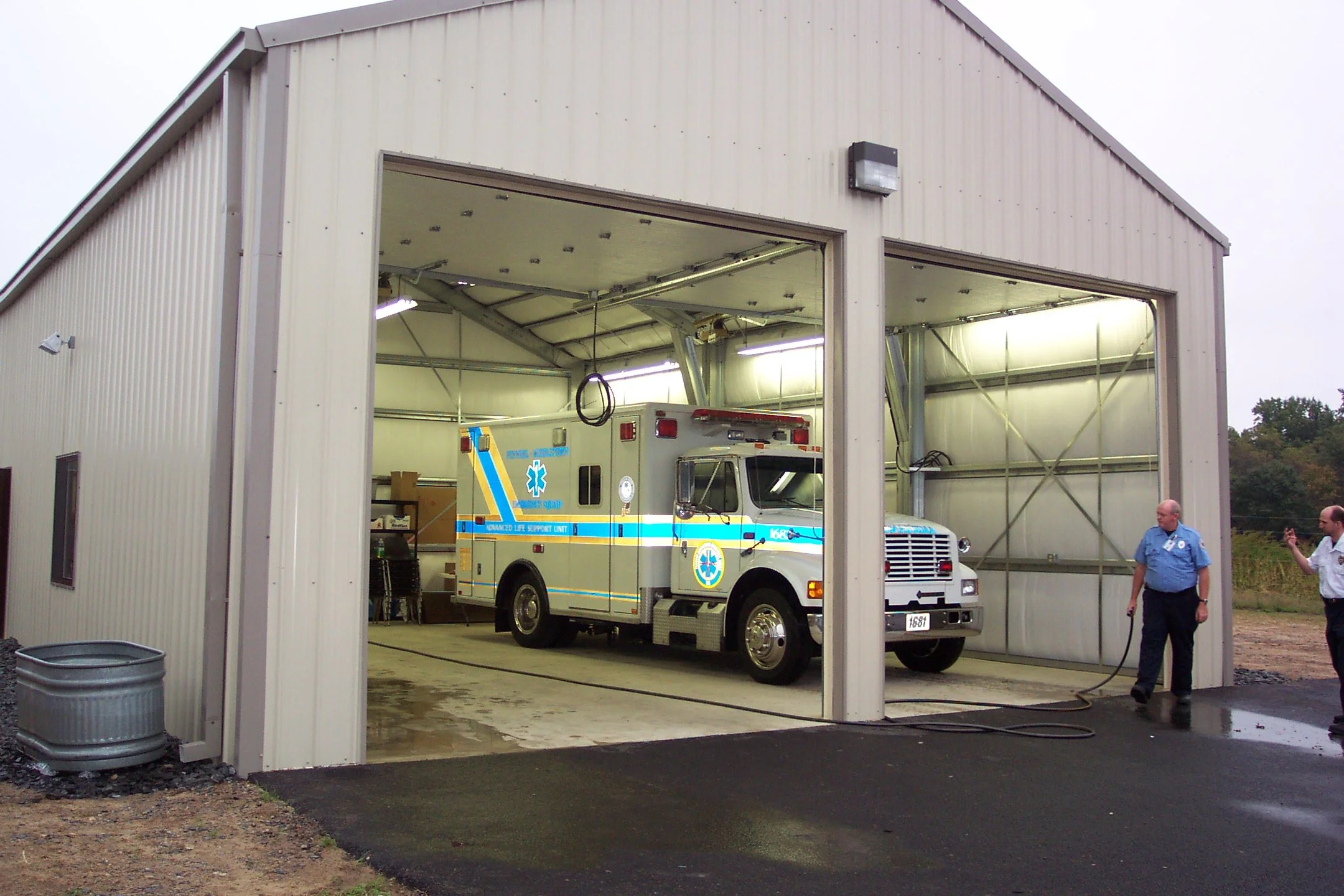 Ambulance garage - affordable solutions for municipal buildings.