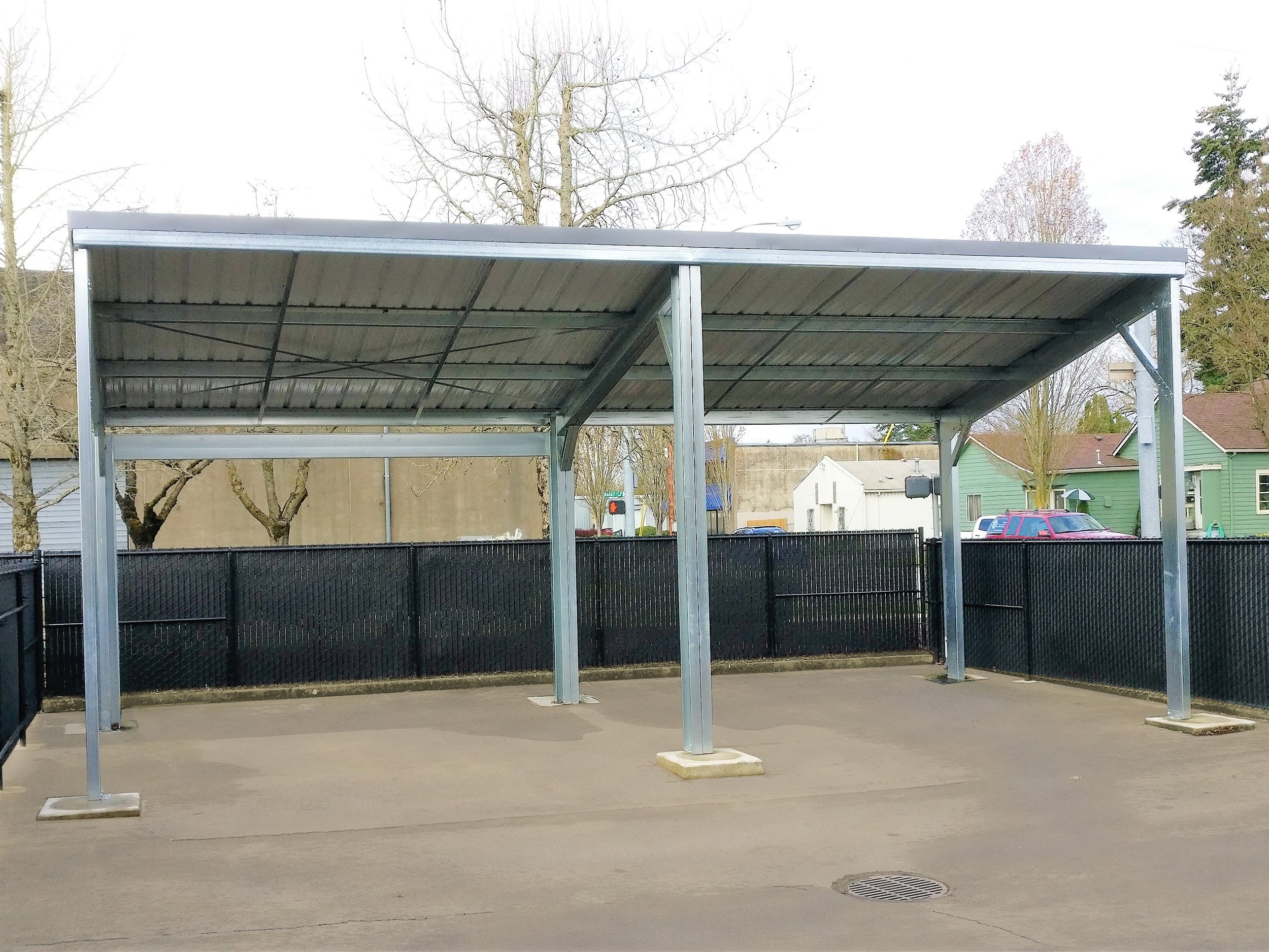 Covered parking - maybe add some solar panels to your yard?