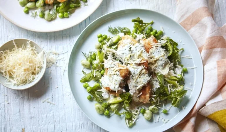 Fresh Spring Pea Chicken Salad with Herbs Recipe